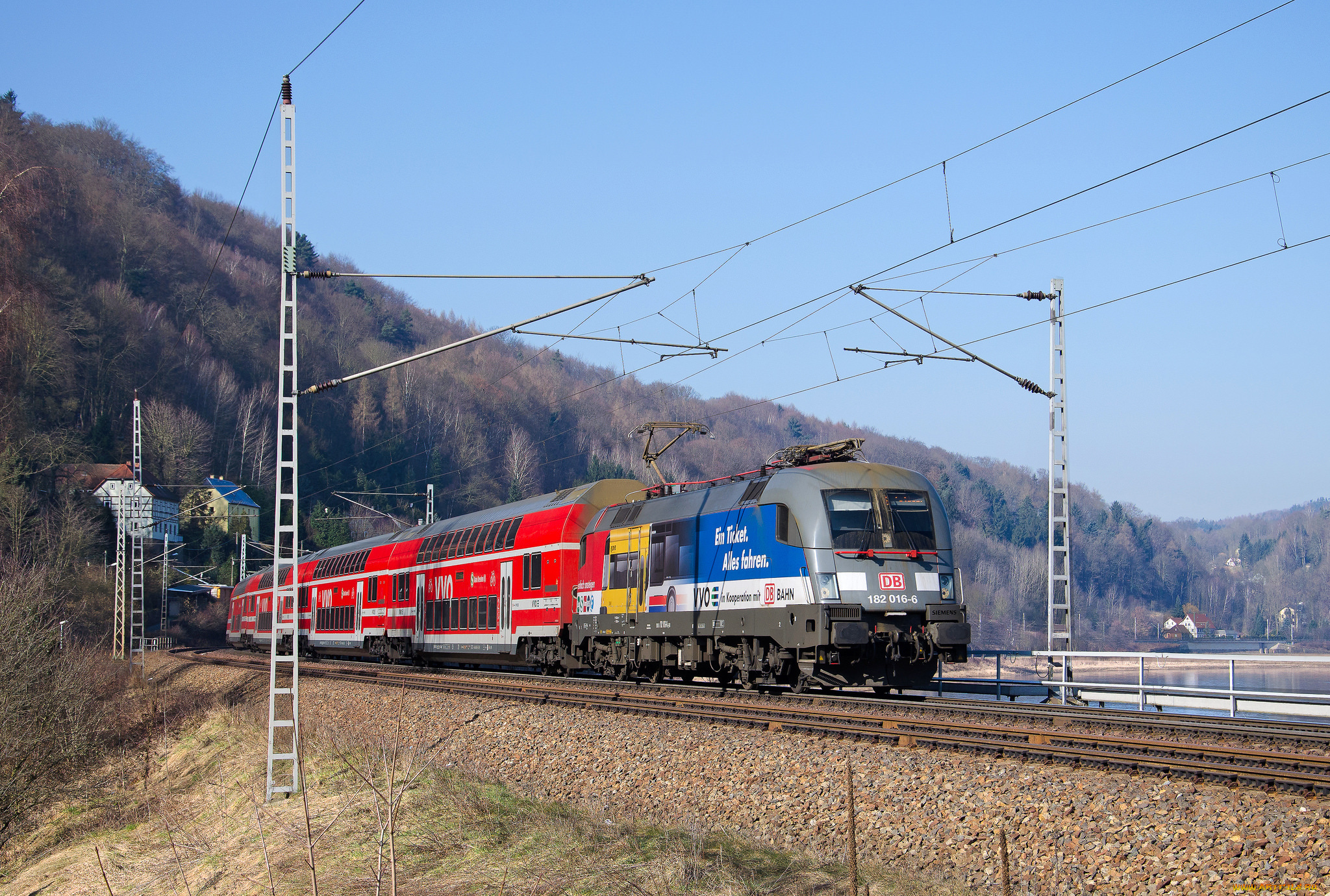 техника, поезда, локомотив, состав