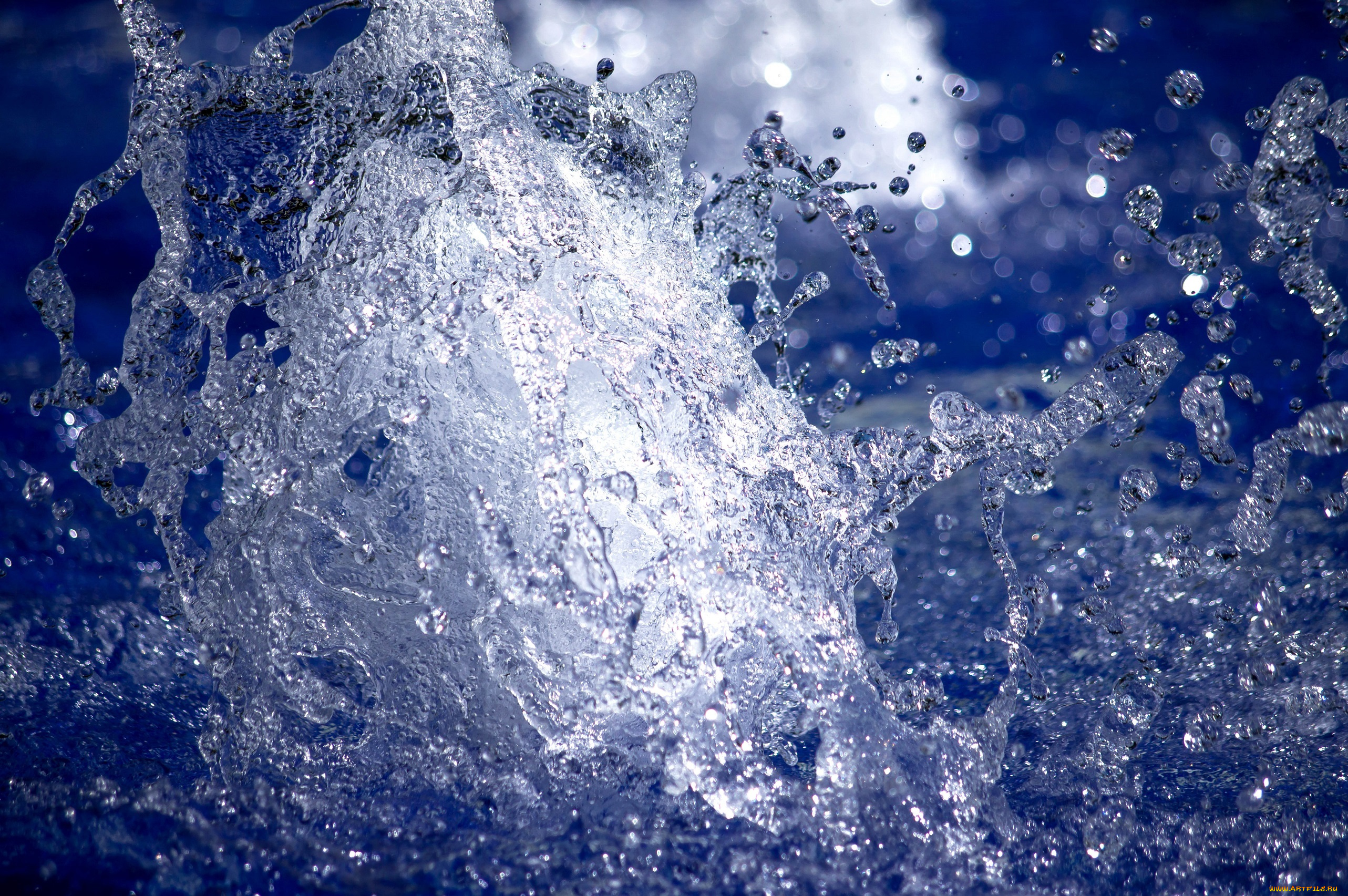 разное, капли, , брызги, , всплески, синий, вода