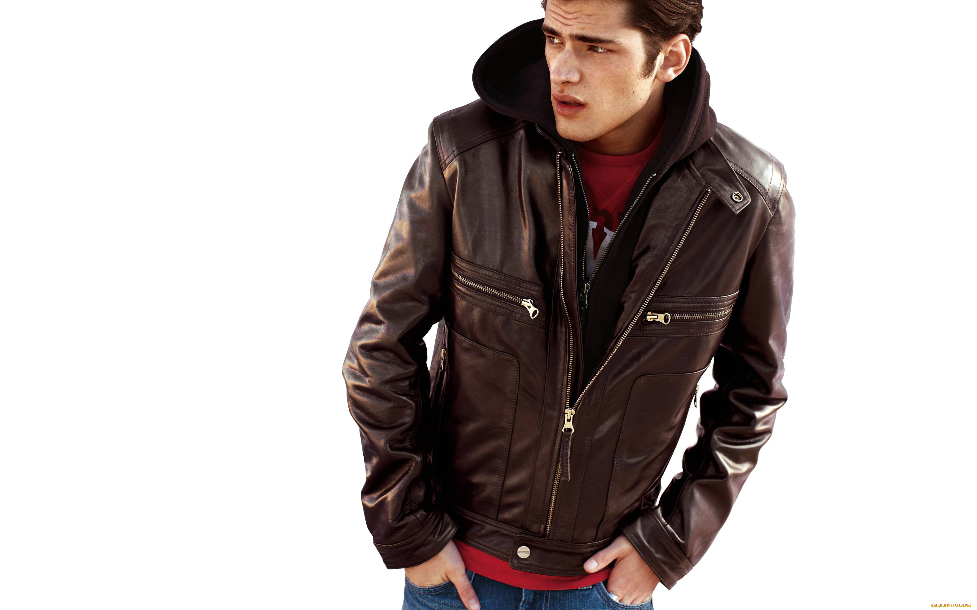 мужчины, sean, opry, капюшон, куртка, модель, морщины, парень, джинсы