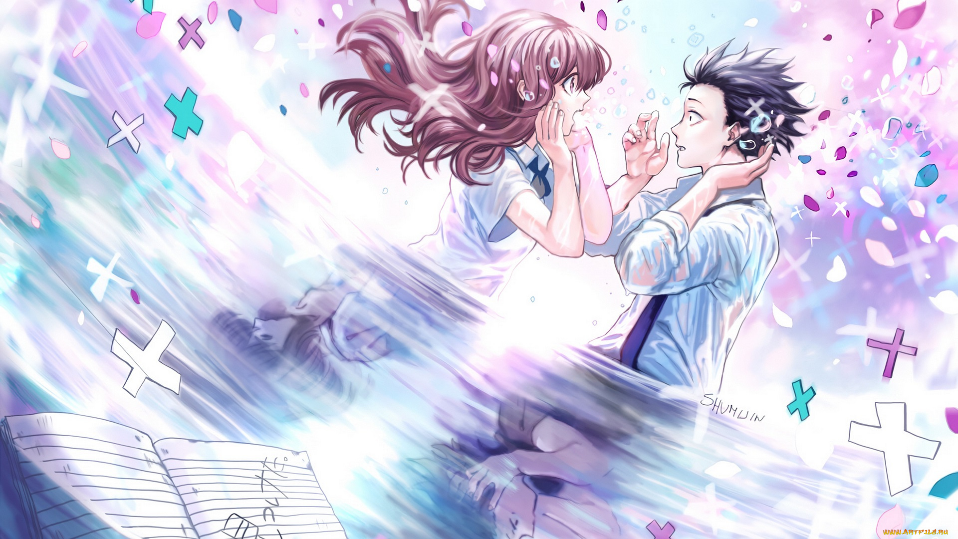 аниме, koe, no, katachi, форма, голоса