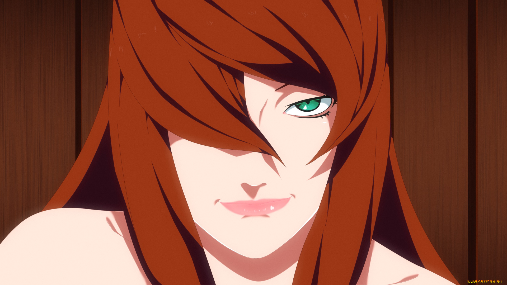 аниме, naruto, взгляд, девушка, фон