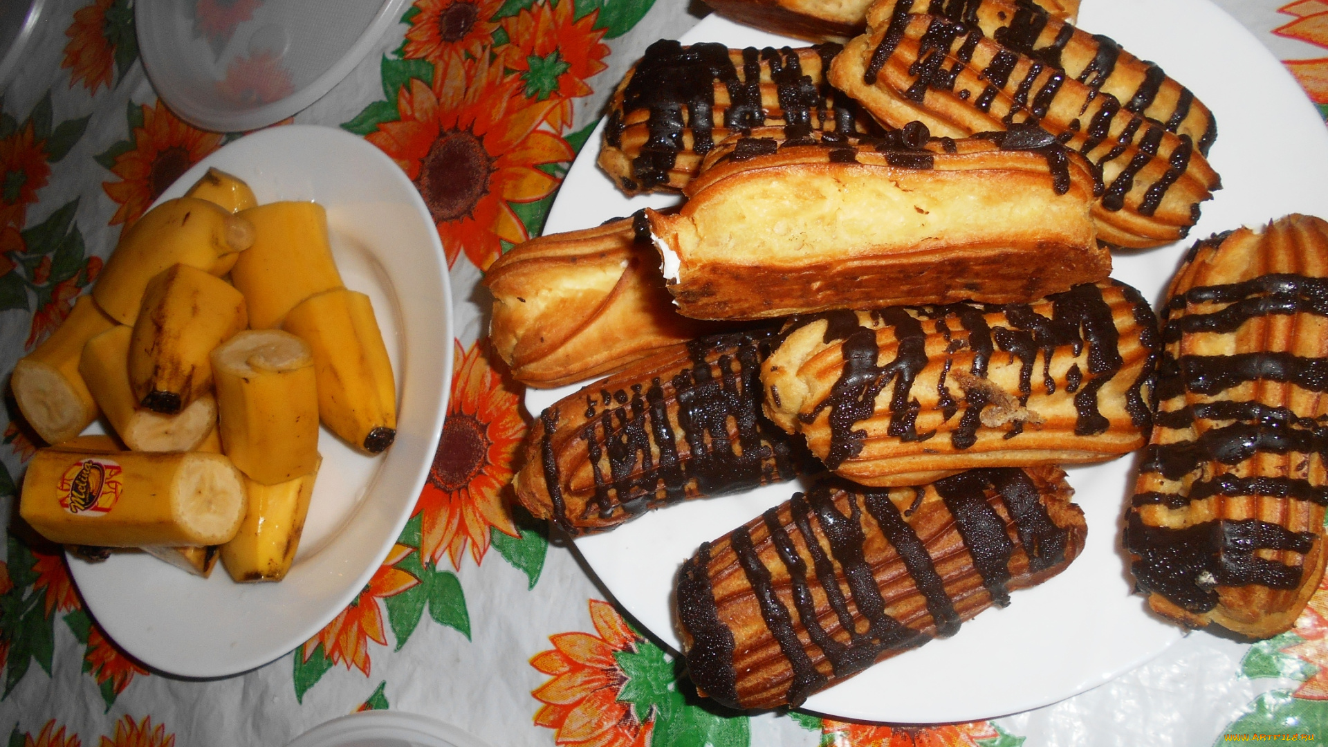 еда, пирожные, , кексы, , печенье, бананы