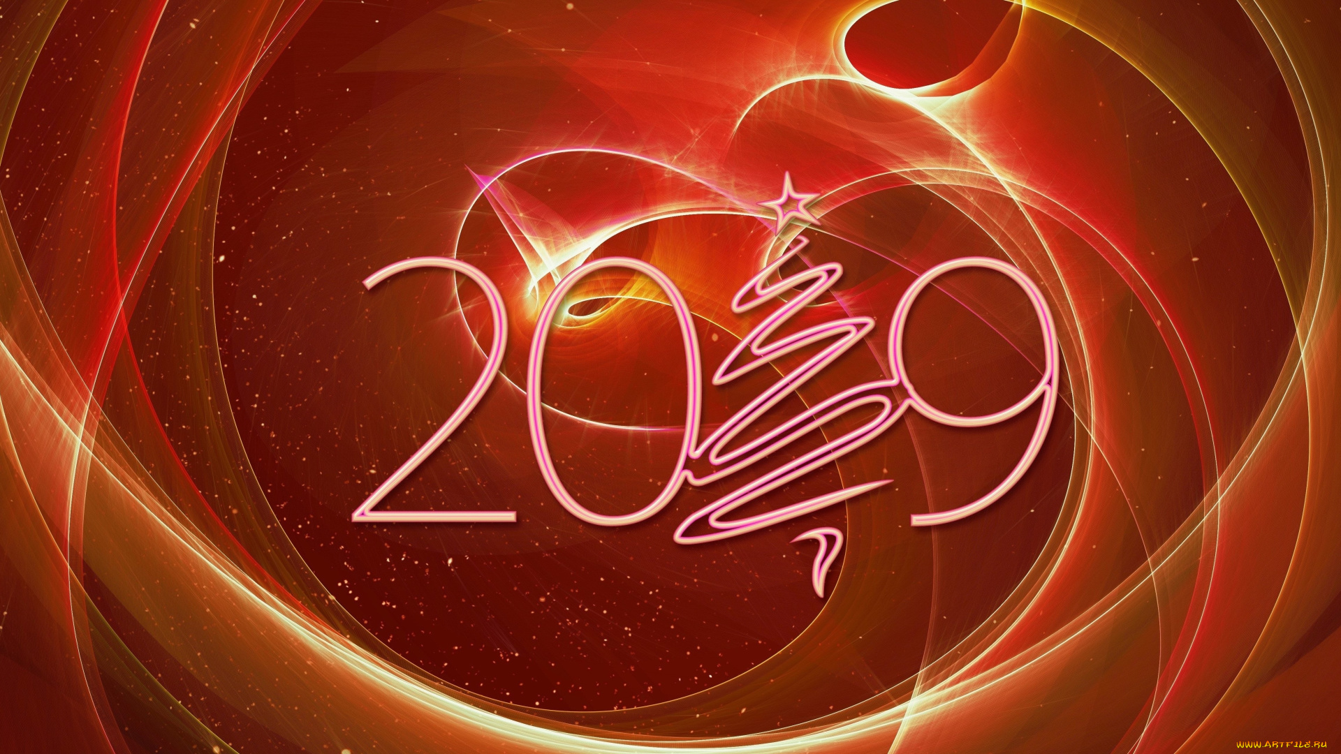 праздничные, 3д, графика, , новый, год, цифры, фон, новый, год