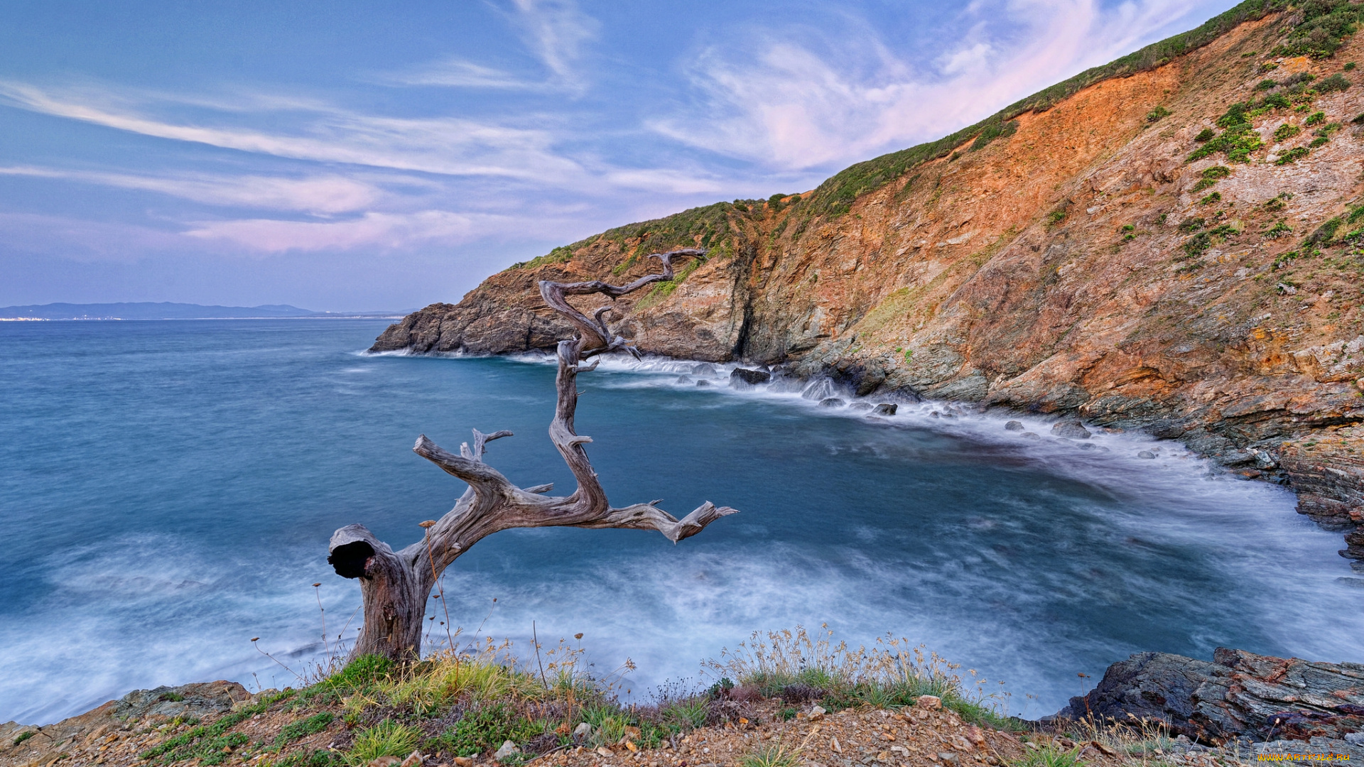 природа, побережье, простор