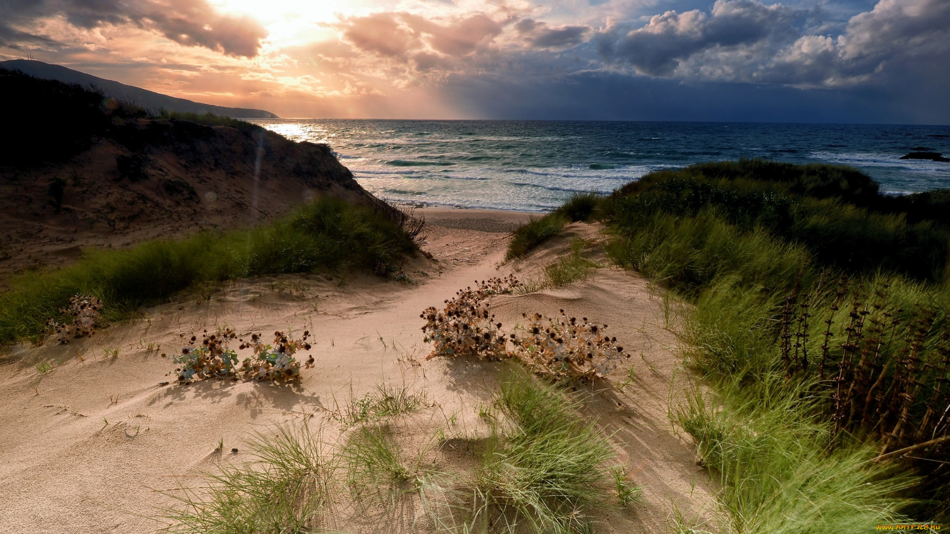 природа, побережье, простор