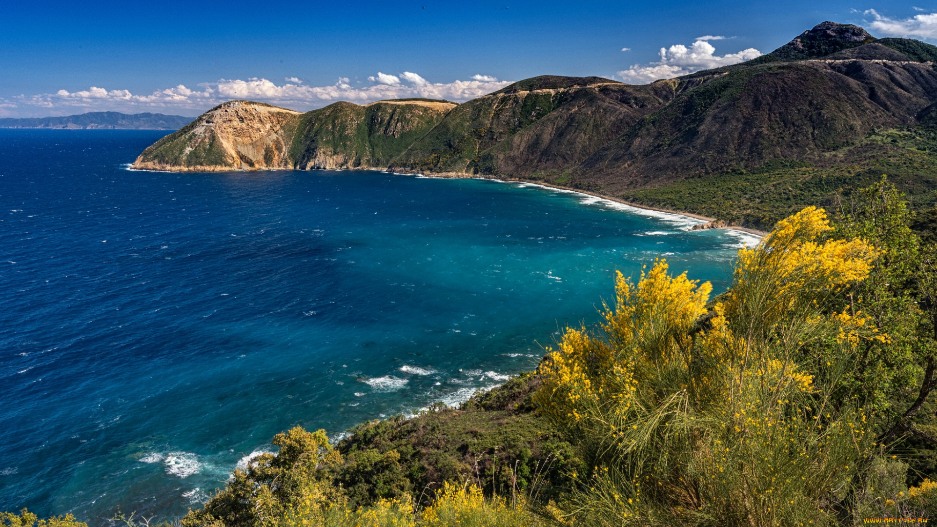 природа, побережье, простор