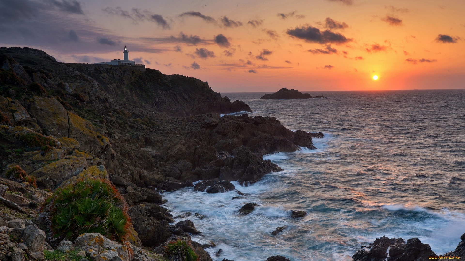 природа, побережье, простор