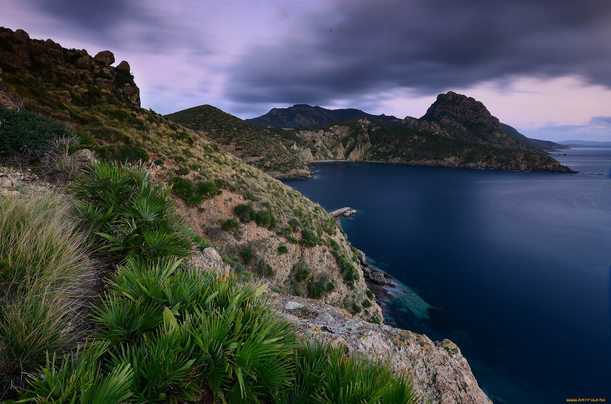 природа, побережье, простор