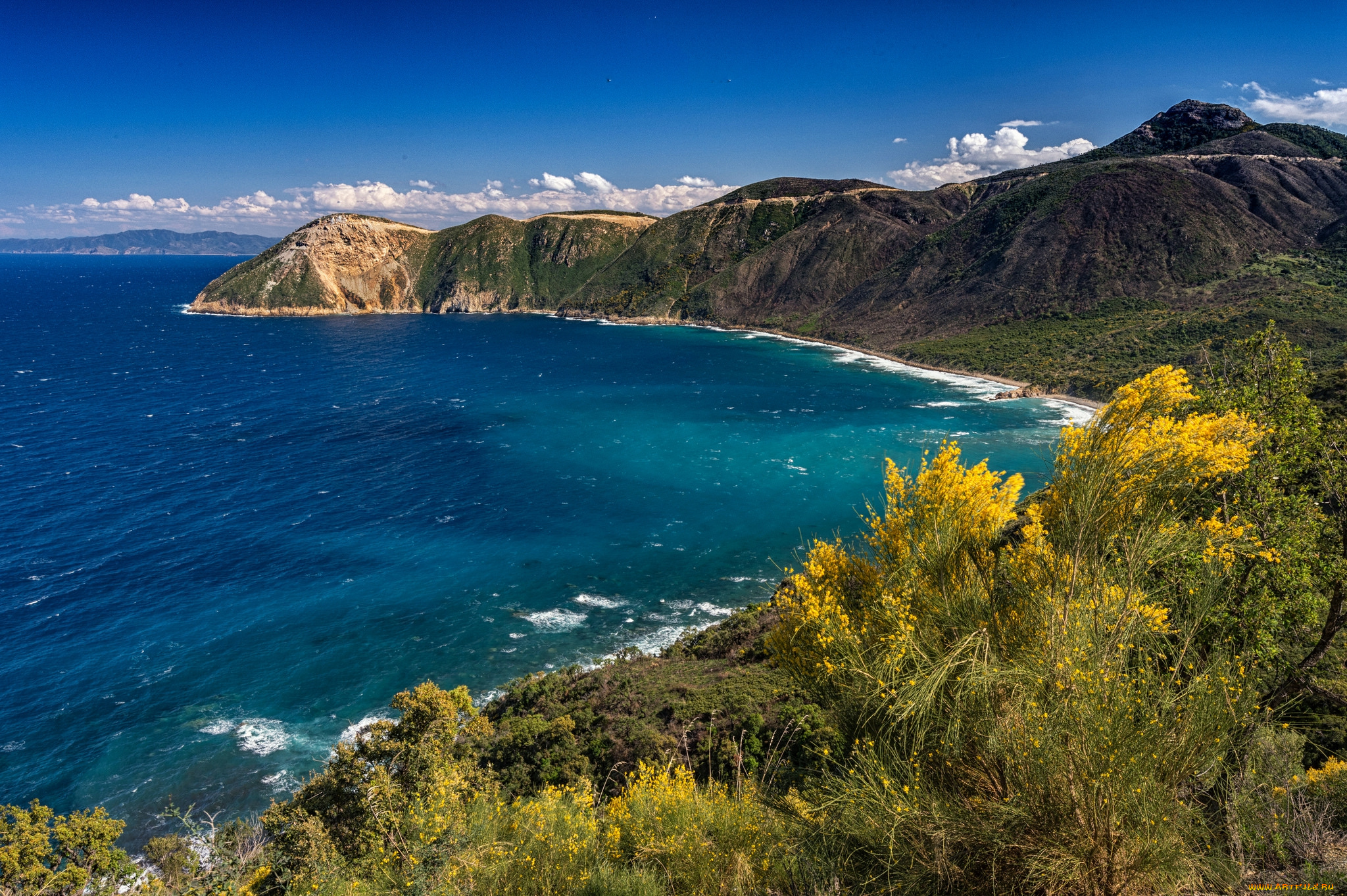 природа, побережье, простор