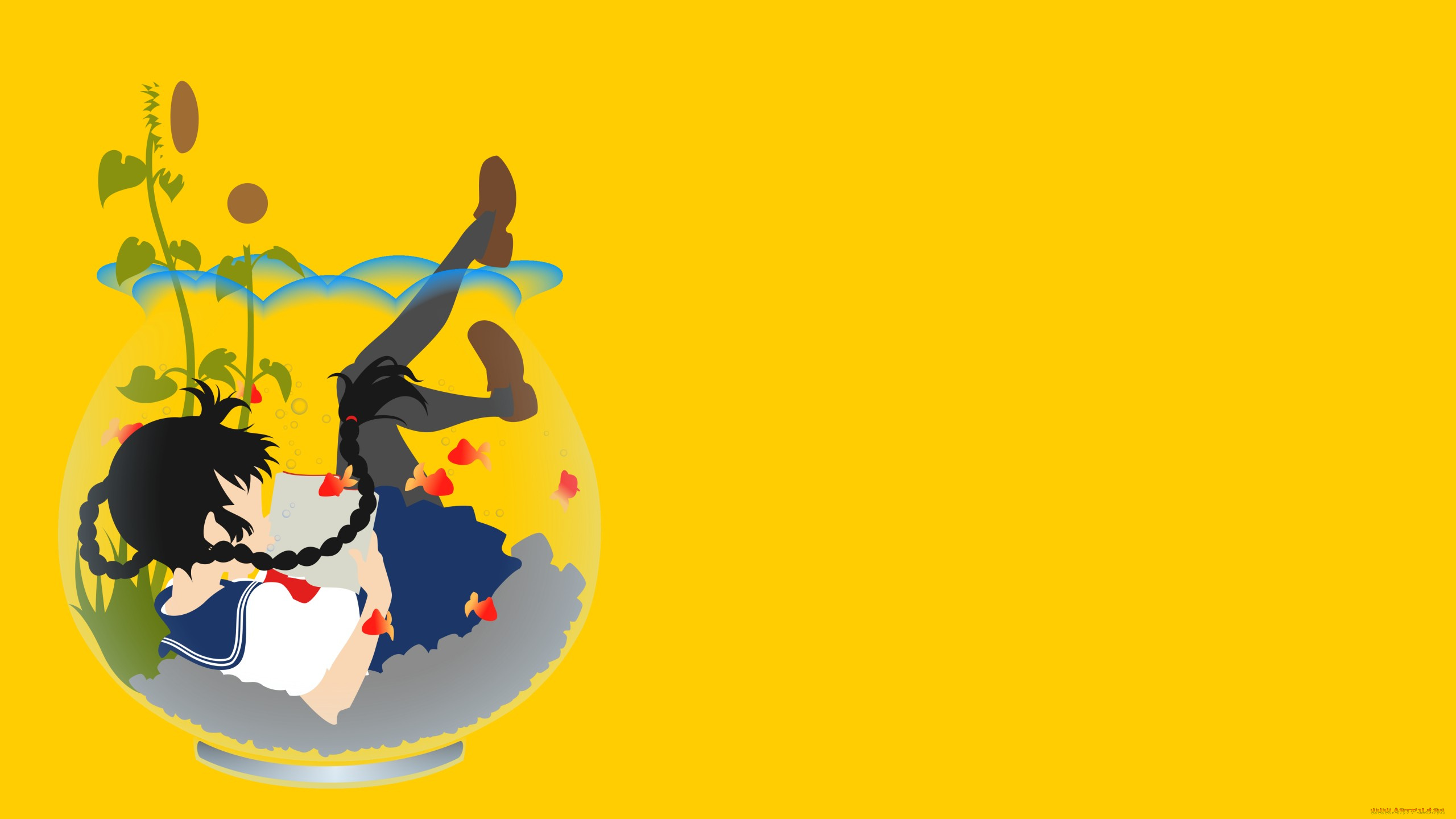 аниме, unknown, , другое, , фон, взгляд, девушка