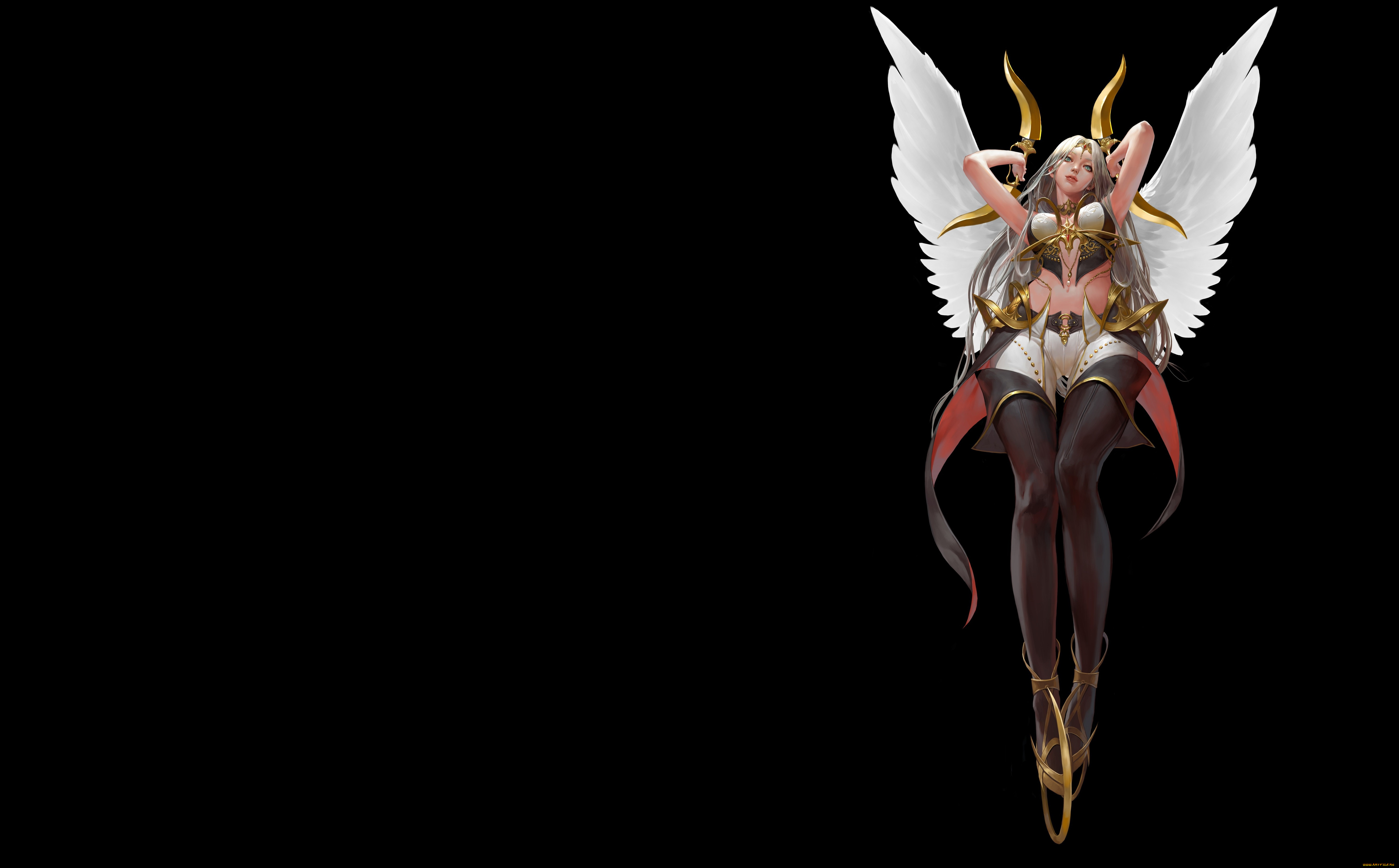 фэнтези, ангелы, it's, not, an, angel, mam, ba, ассасин, арт, аниме, крылья