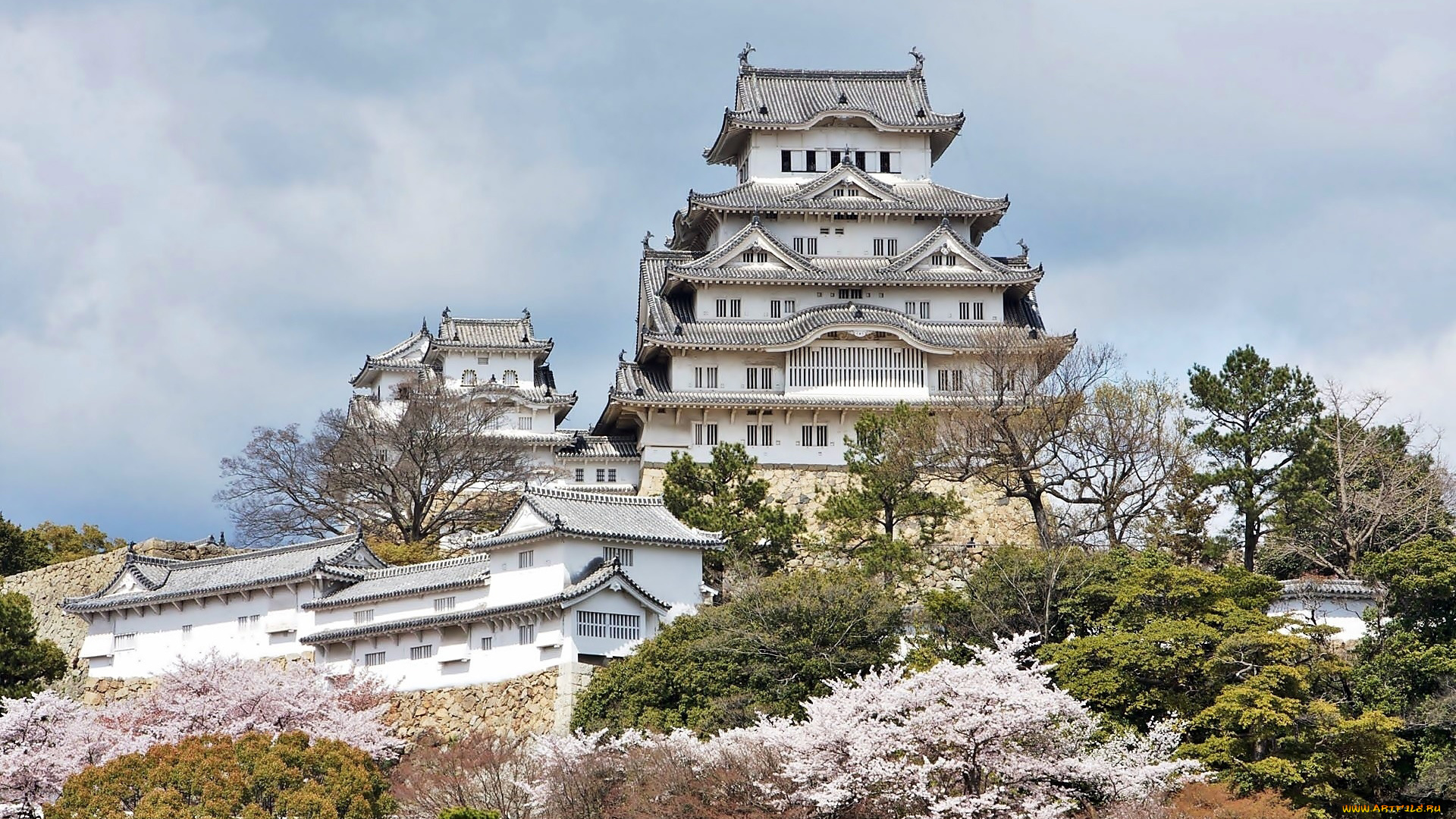 himeji, castle, japan, города, замки, японии, himeji, castle