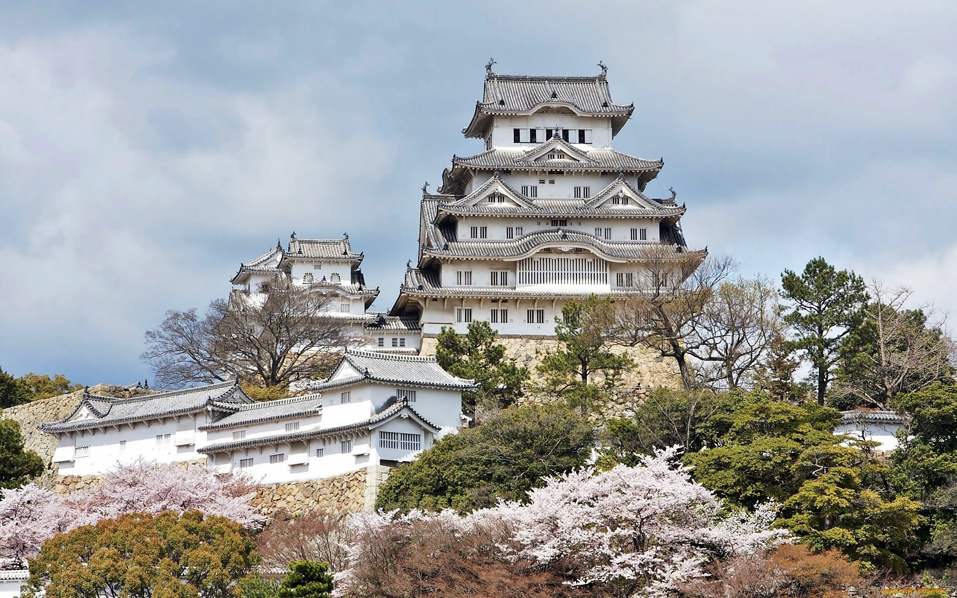 himeji, castle, japan, города, замки, японии, himeji, castle