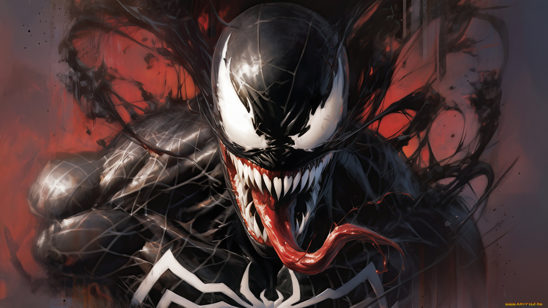 рисованное, кино, , мультфильмы, venom, marvel, ai, art, symbiote