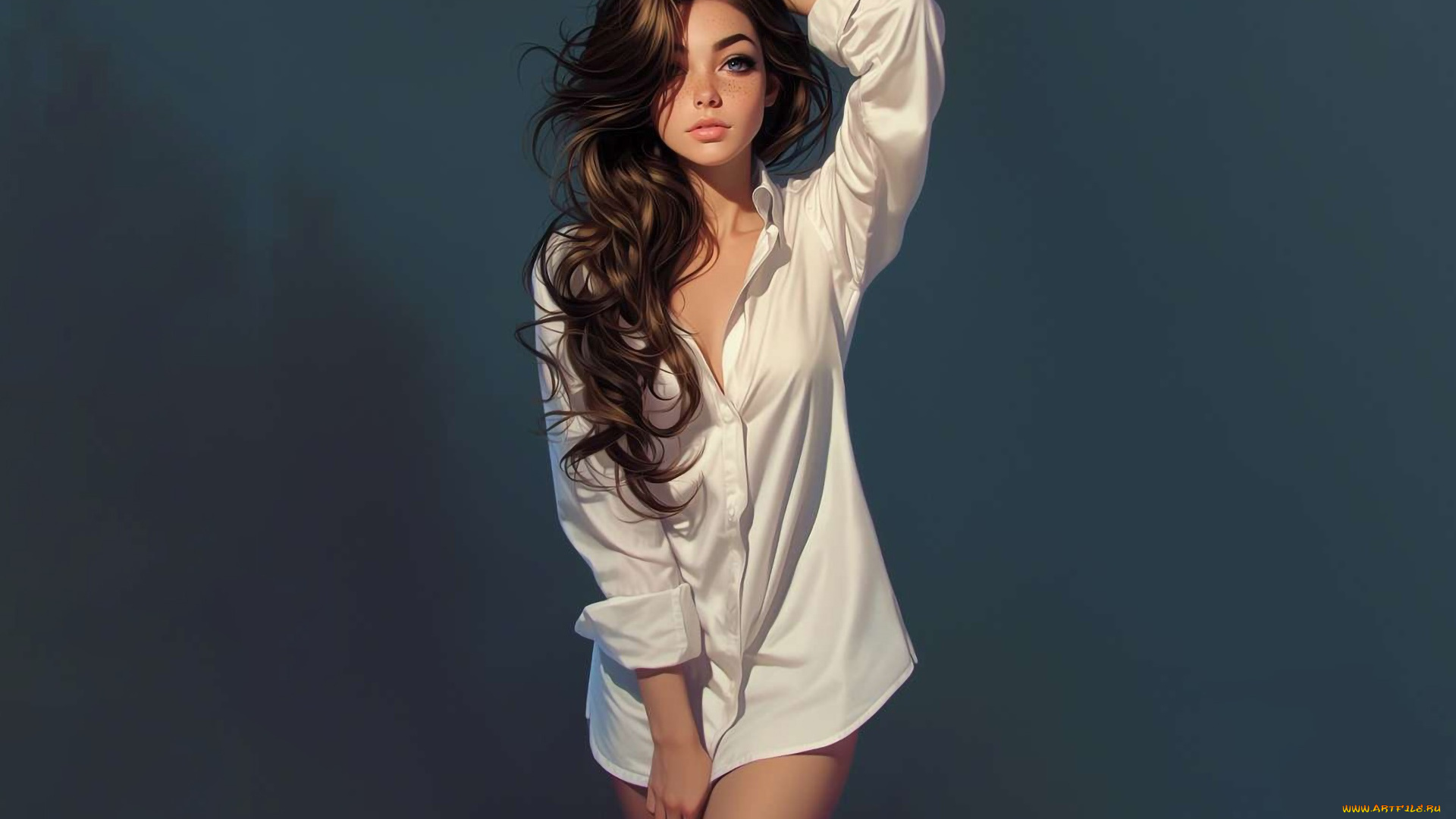 рисованное, люди, девушка, нейросеть