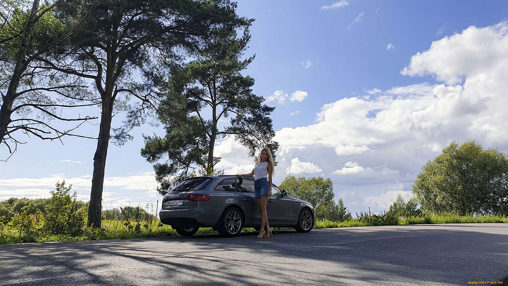 автомобили, -авто, с, девушками, audi, a4