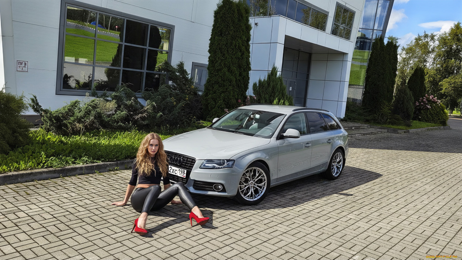 автомобили, -авто, с, девушками, audi, a4