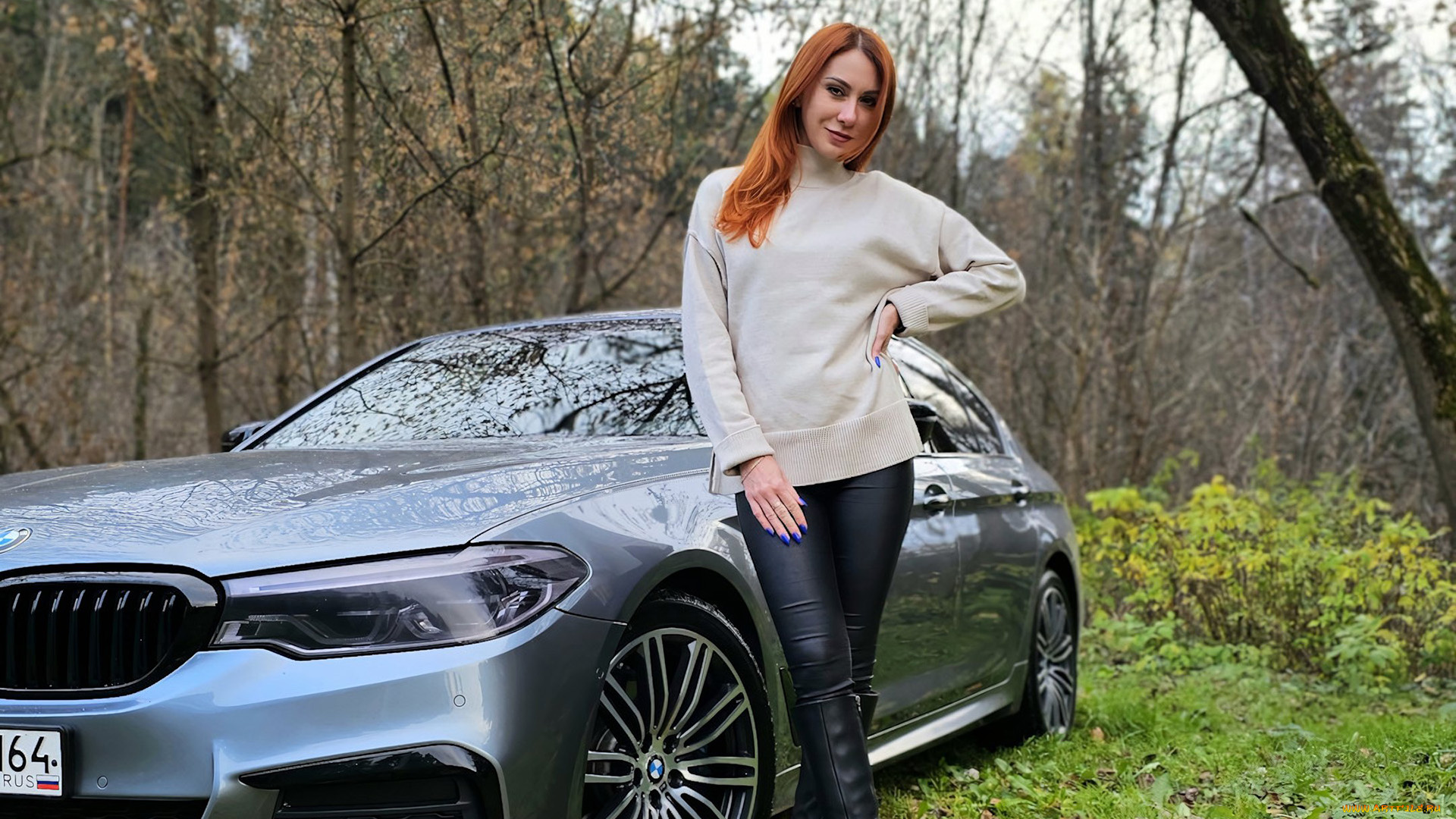 автомобили, -авто, с, девушками, bmw, 5, series