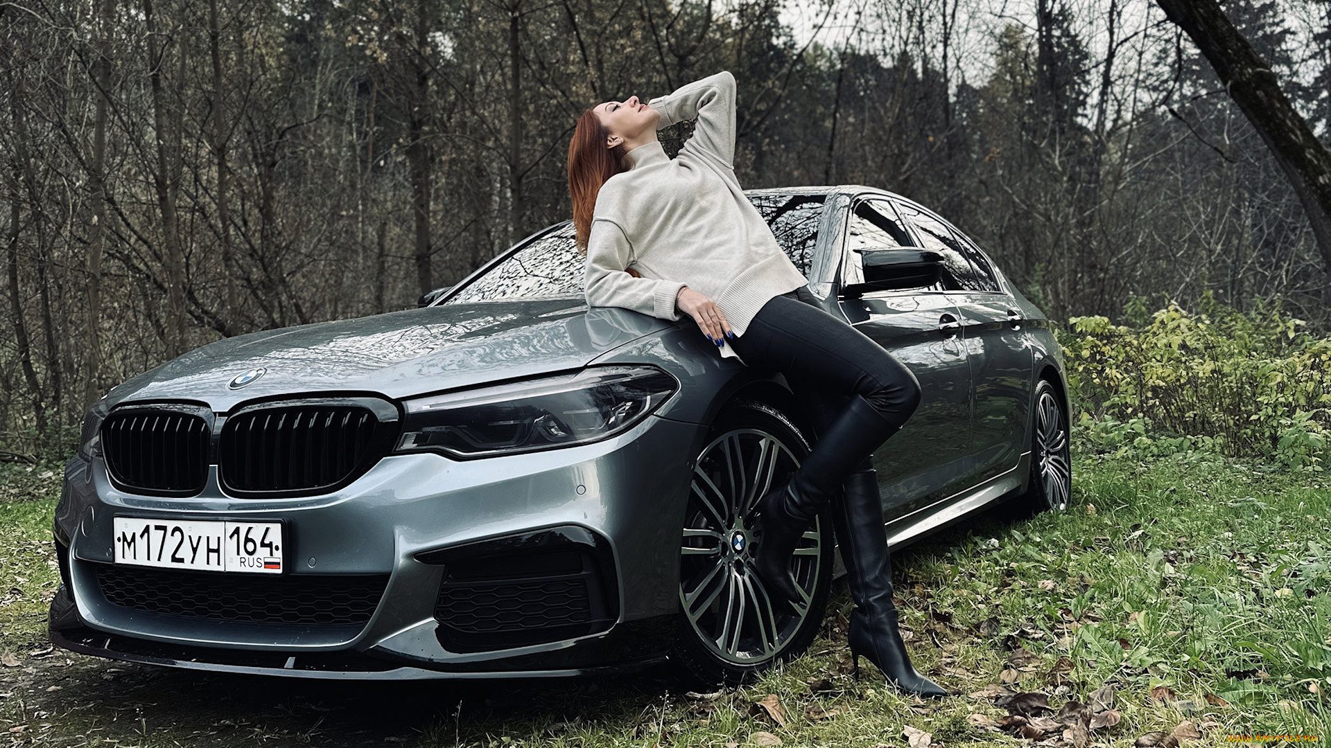 автомобили, -авто, с, девушками, bmw, 5, series