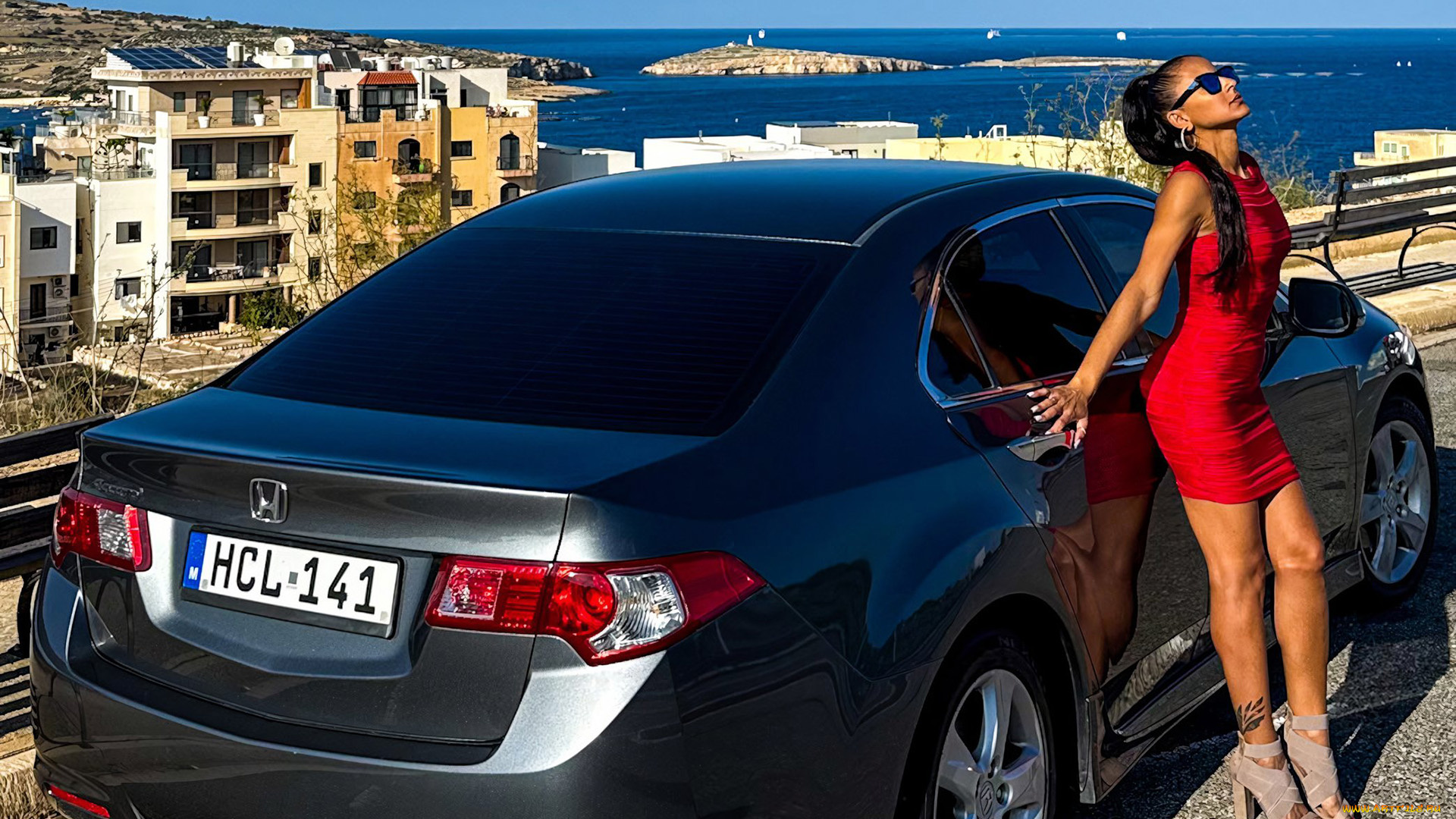 автомобили, -авто, с, девушками, honda, accord