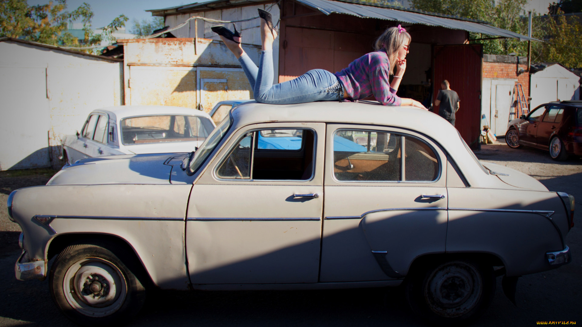 автомобили, -авто, с, девушками, красивая, девушка