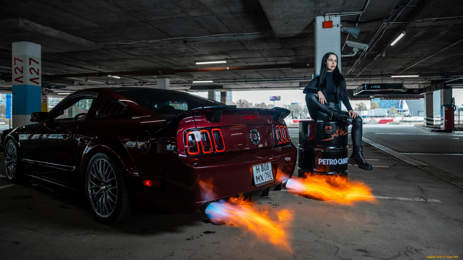 автомобили, -авто, с, девушками, mustang