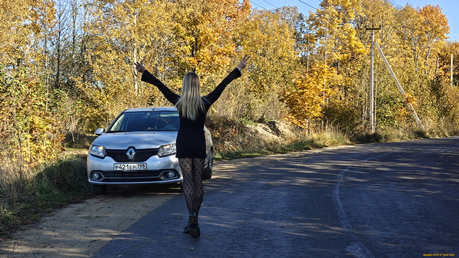 автомобили, -авто, с, девушками, renault, logan