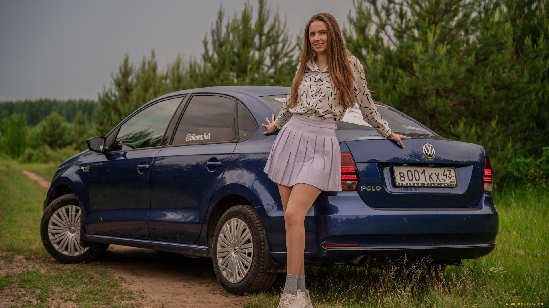 автомобили, -авто, с, девушками, volkswagen, polo
