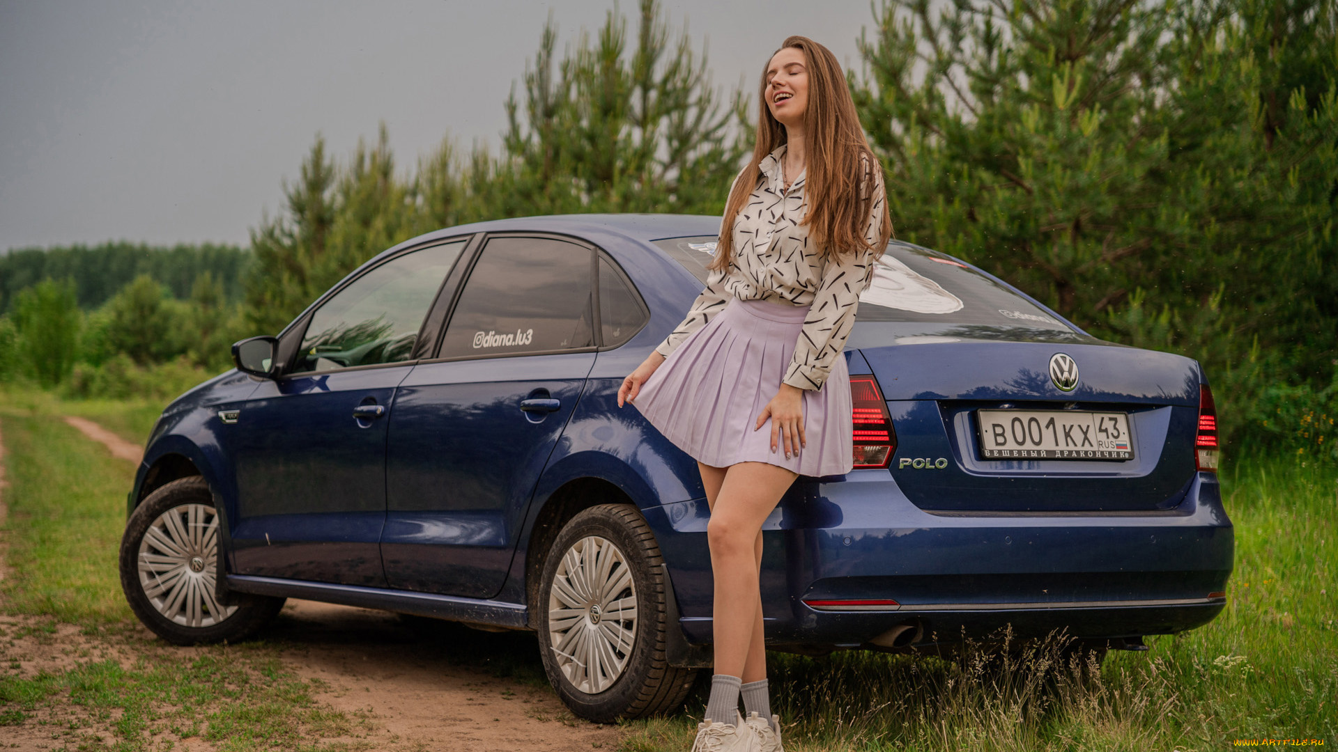 автомобили, -авто, с, девушками, volkswagen, polo