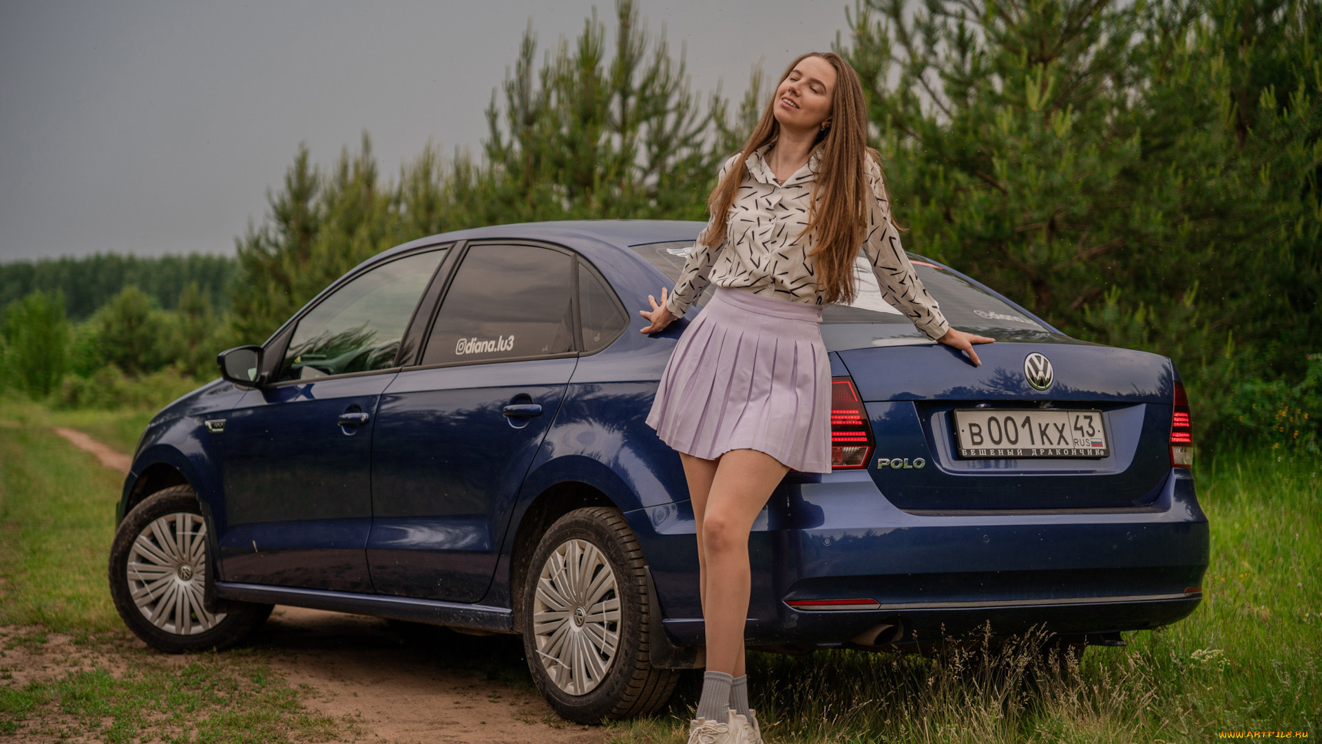 автомобили, -авто, с, девушками, volkswagen, polo