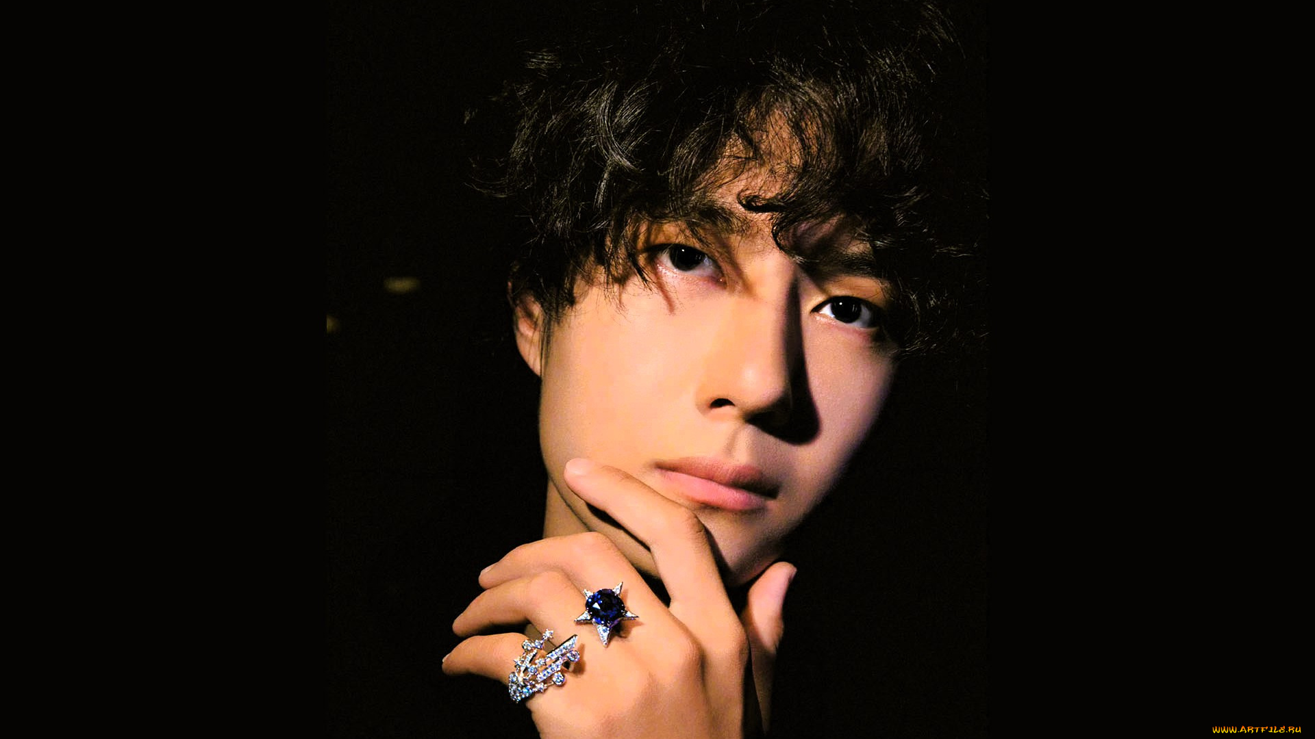 мужчины, wang, yi, bo, актер, лицо, кольца