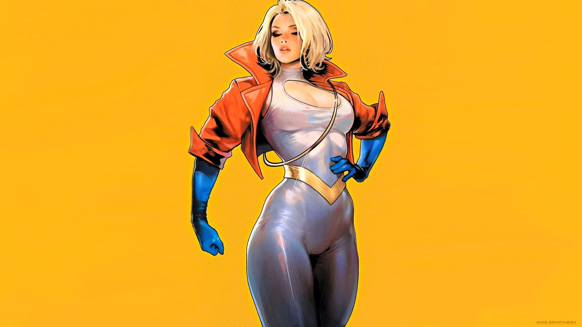 рисованное, комиксы, девушка, костюм, супергероиня