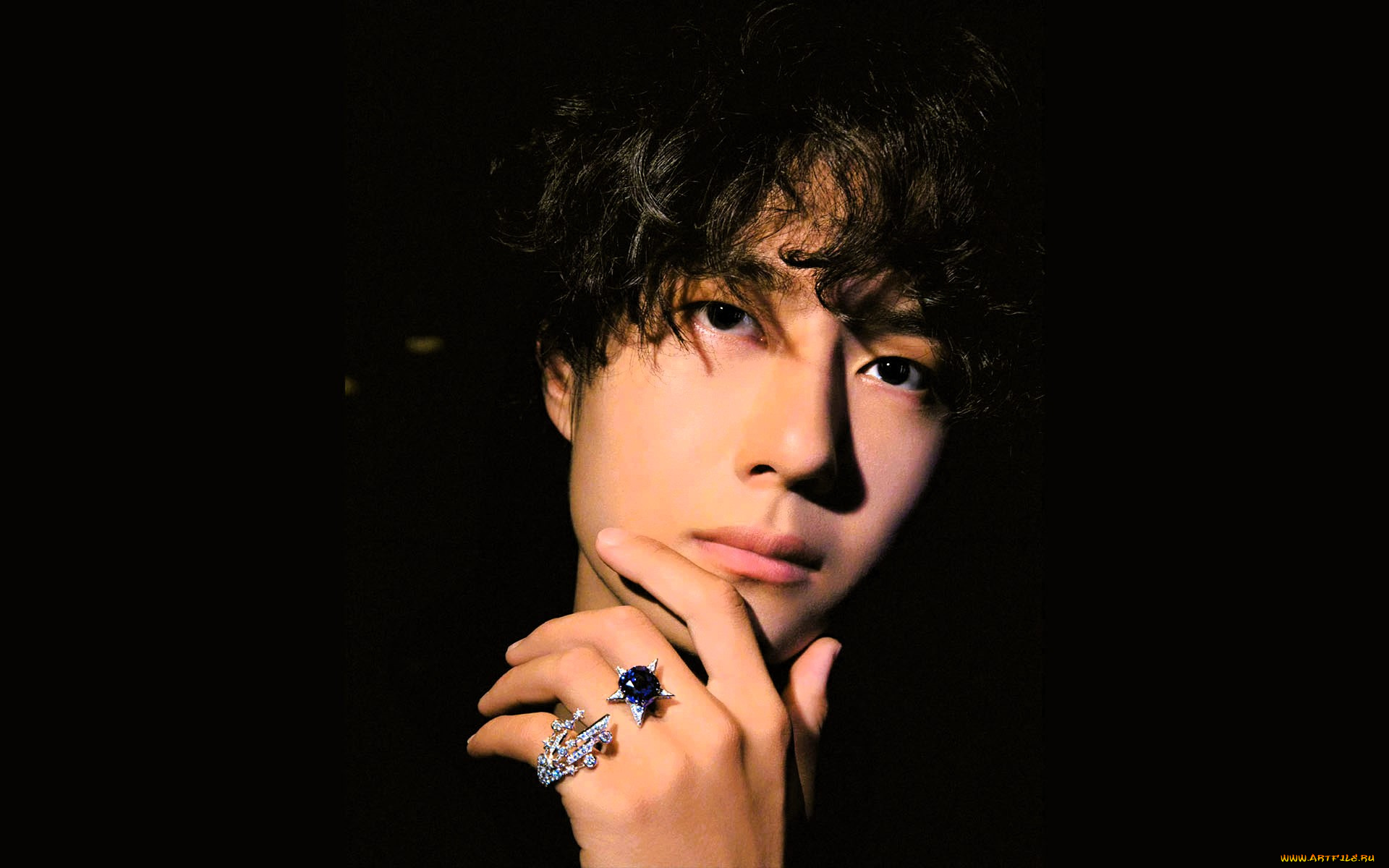 мужчины, wang, yi, bo, актер, лицо, кольца