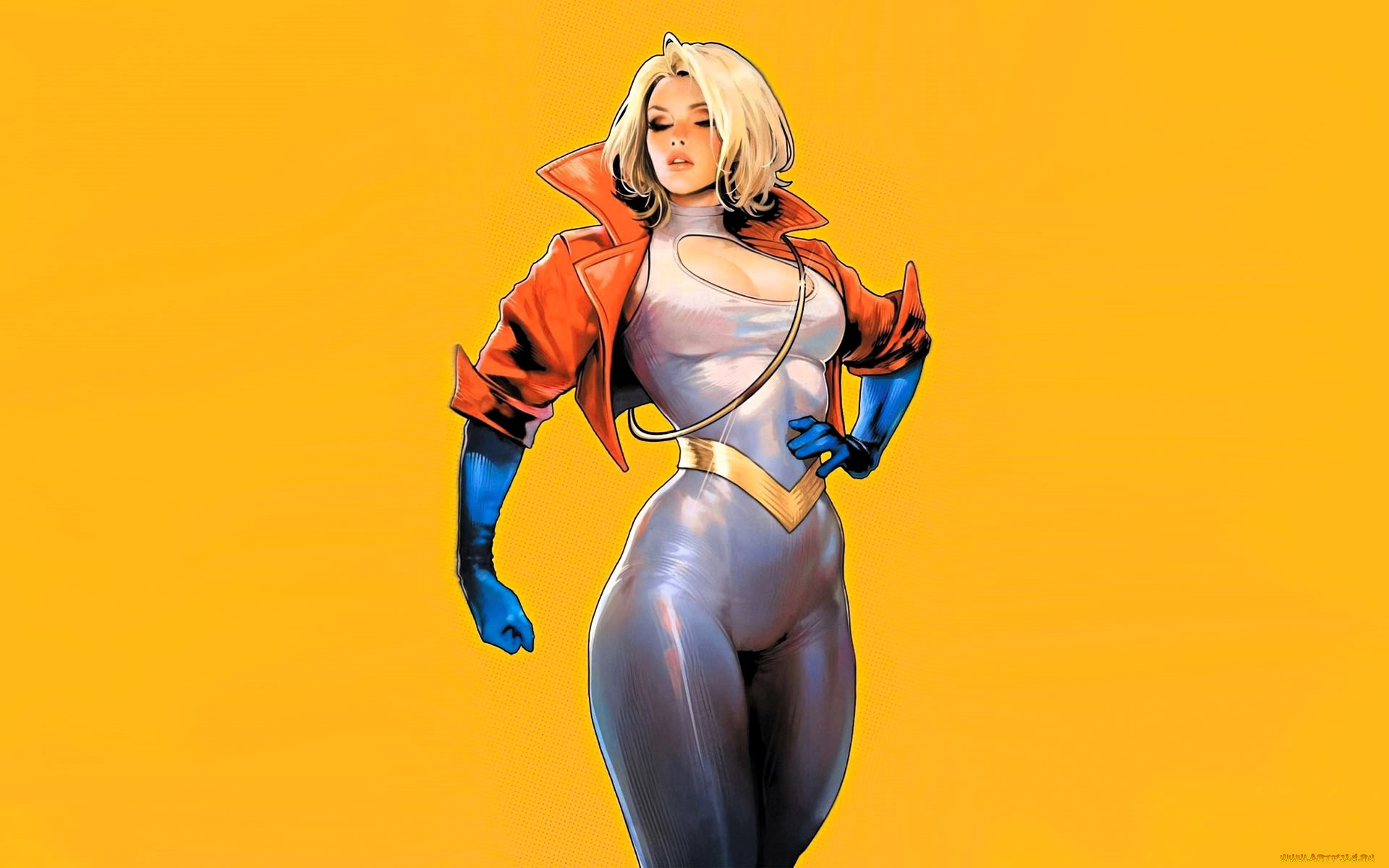 рисованное, комиксы, девушка, костюм, супергероиня