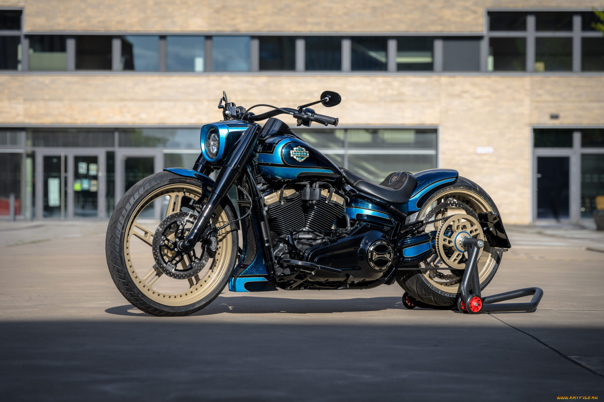 мотоциклы, harley-davidson, softail, fat, boy, customized, custombikes, half, hundred