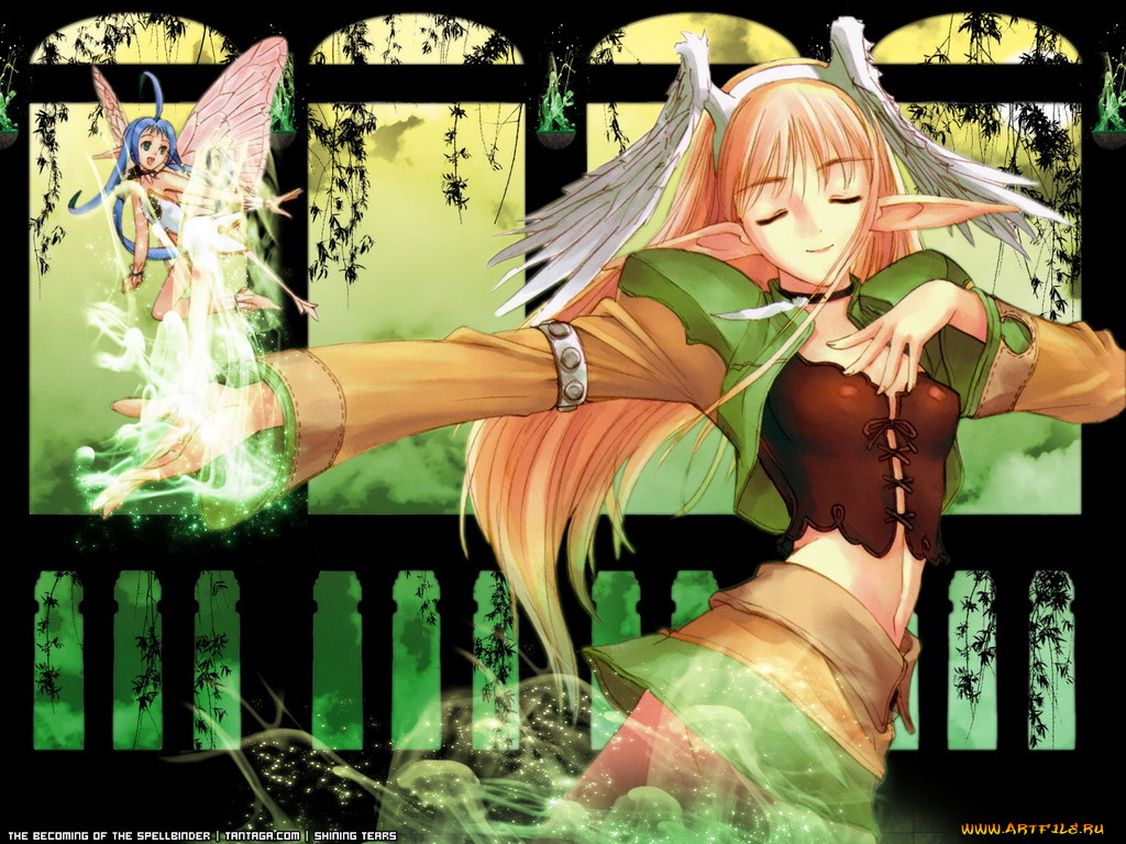 аниме, shining, tears, wind