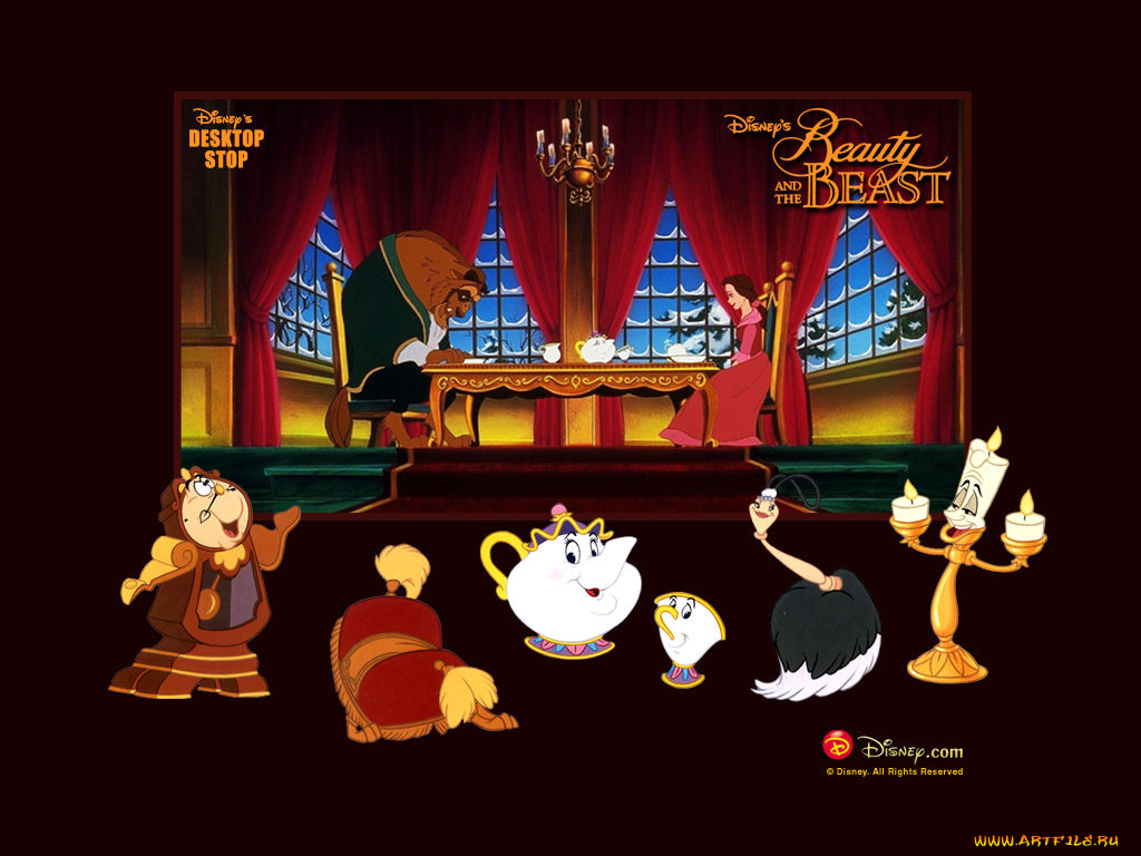 мультфильмы, beauty, and, the, beast