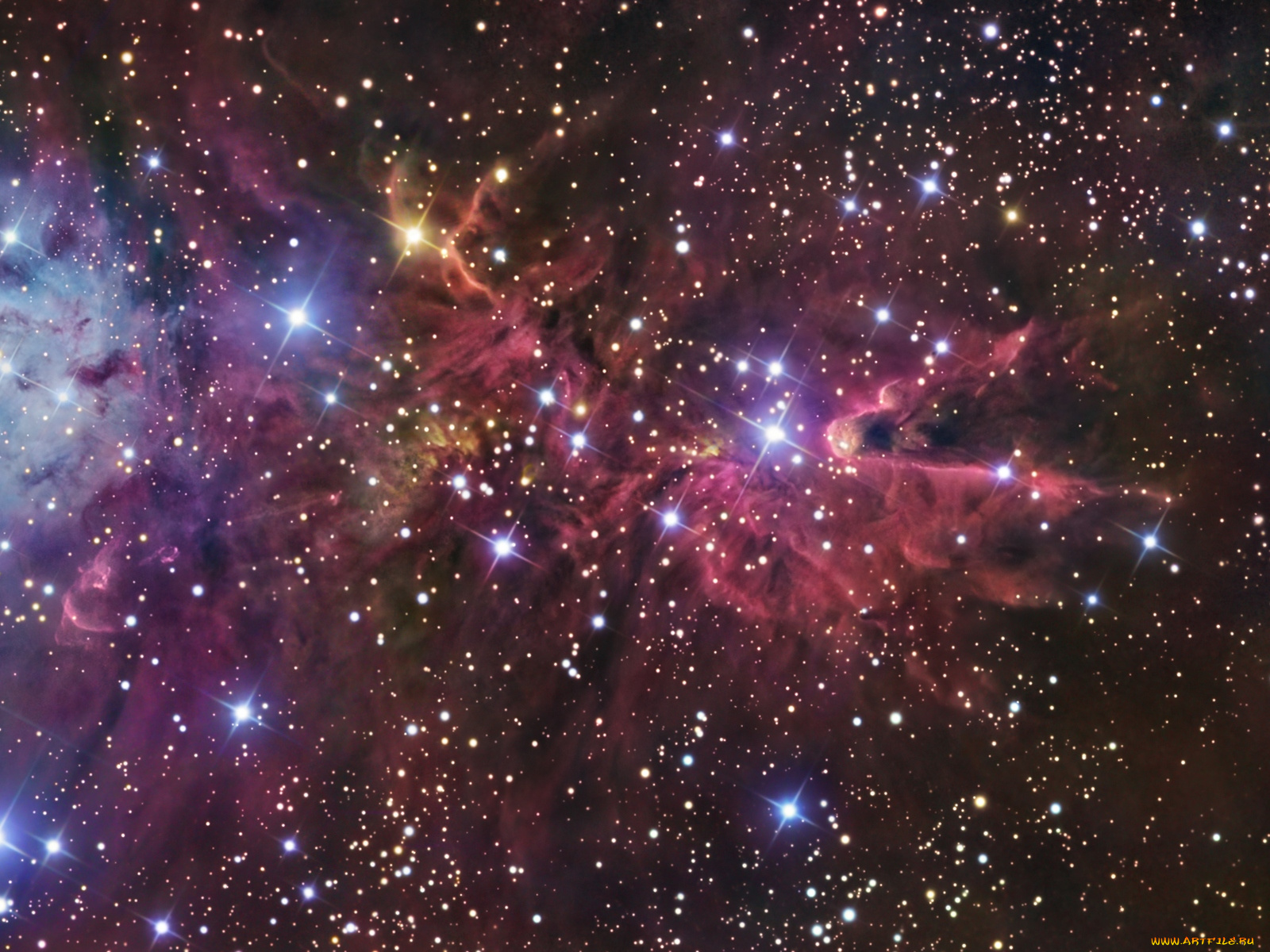 космос, галактики, туманности