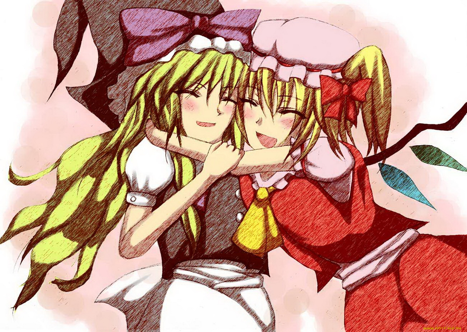 аниме, touhou, фландр, скарлет, мариса, кирисаме