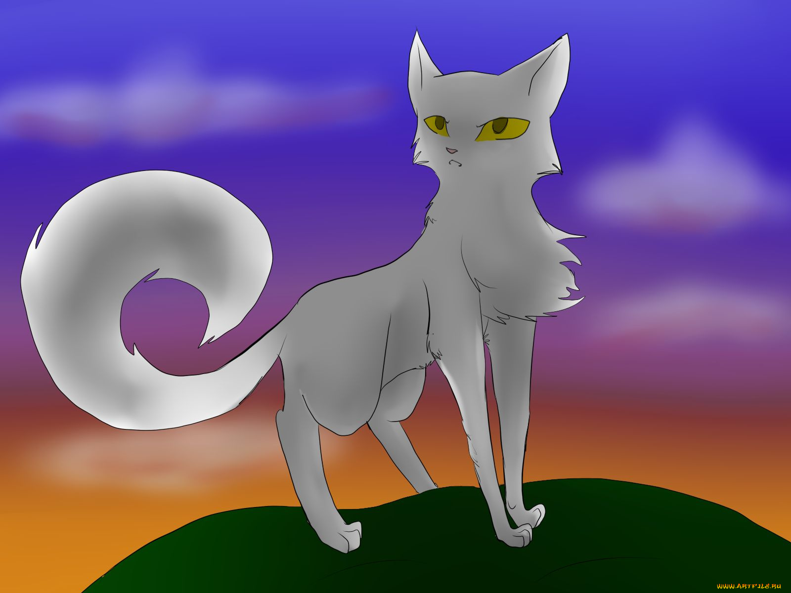 рисованные, животные, лиса