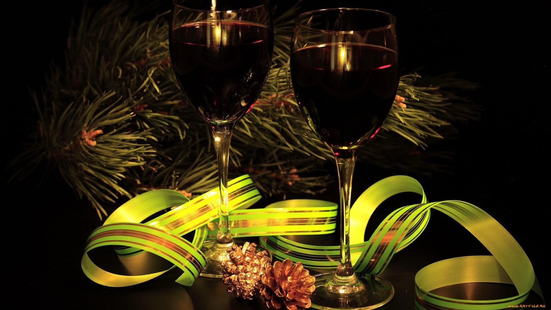 еда, напитки, вино, шишки, бокалы