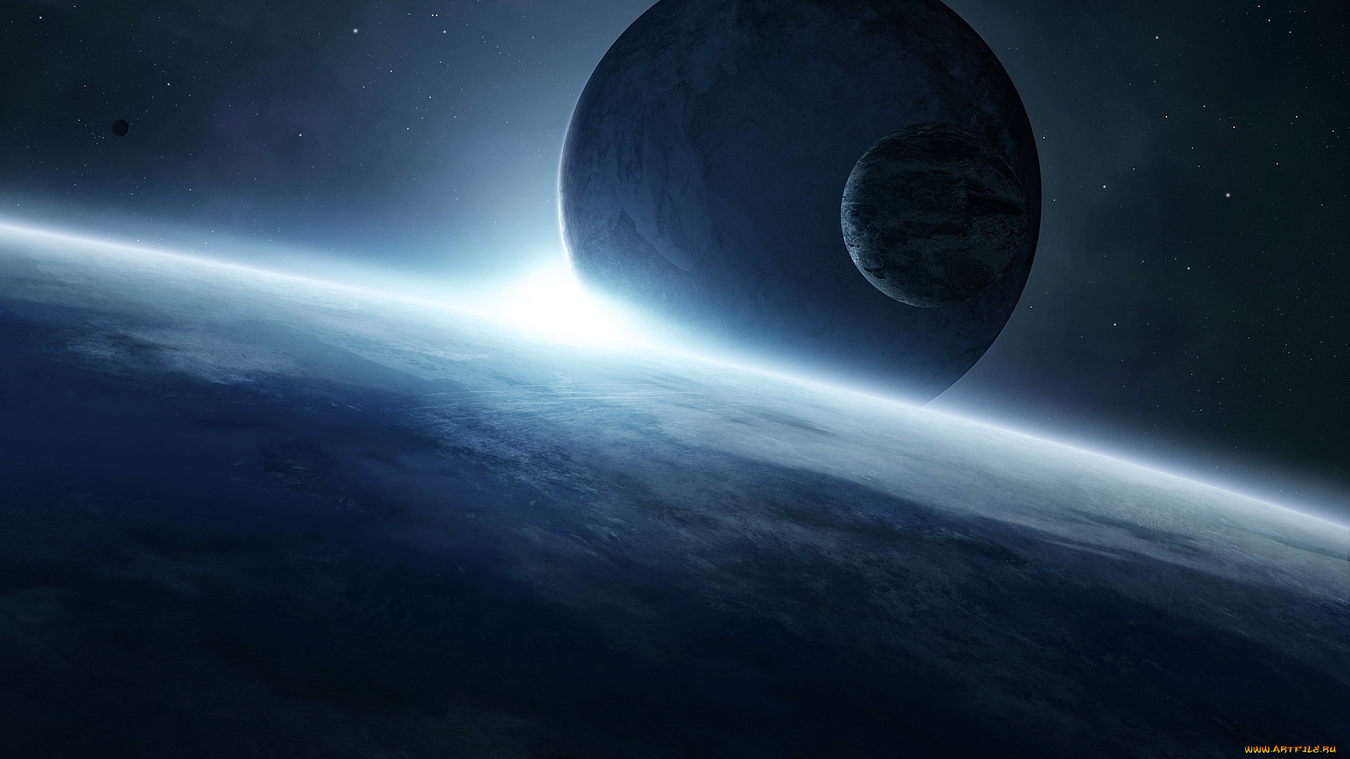 космос, арт, планеты, безконечность