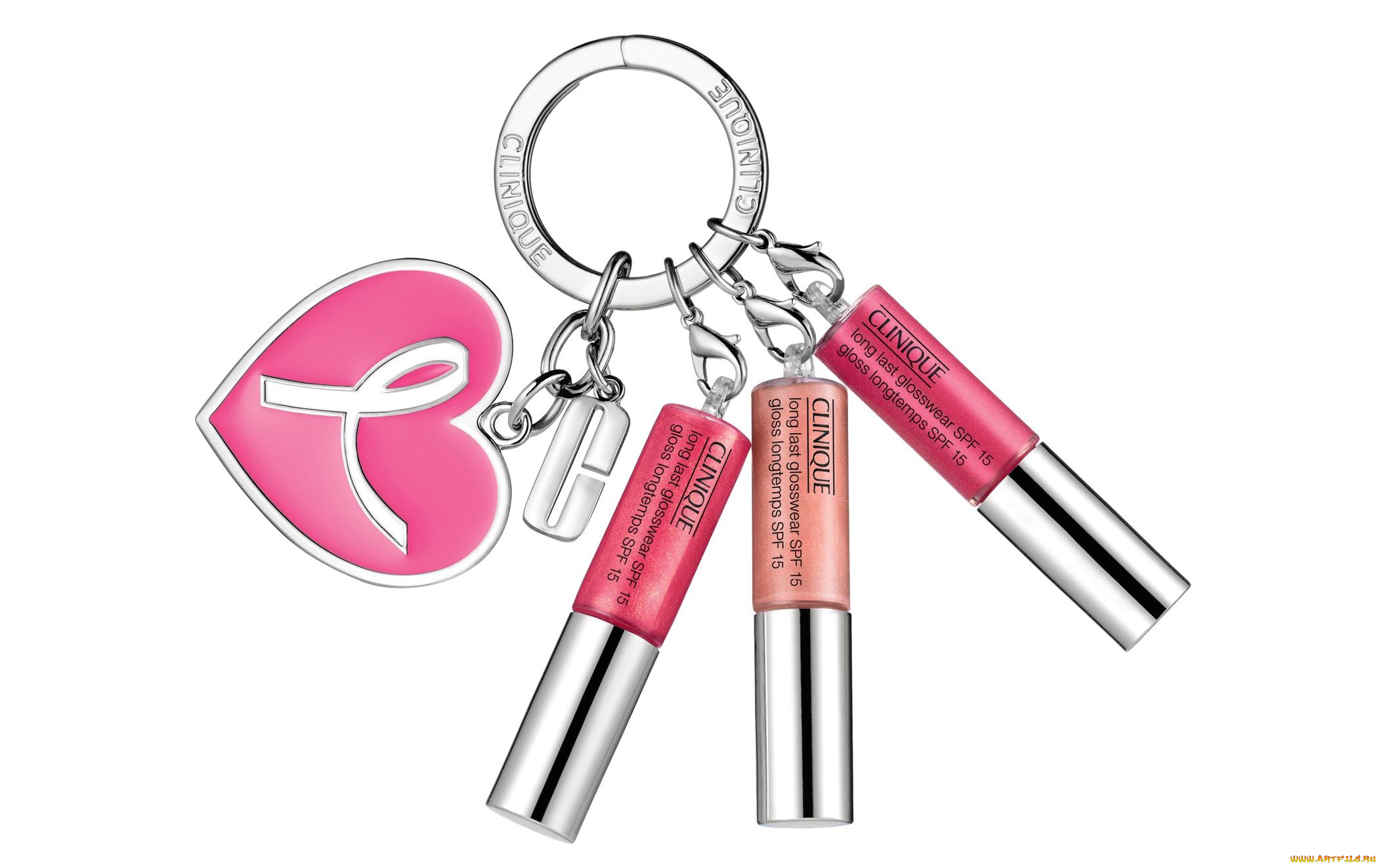 clinique, бренды, брелок, блеск