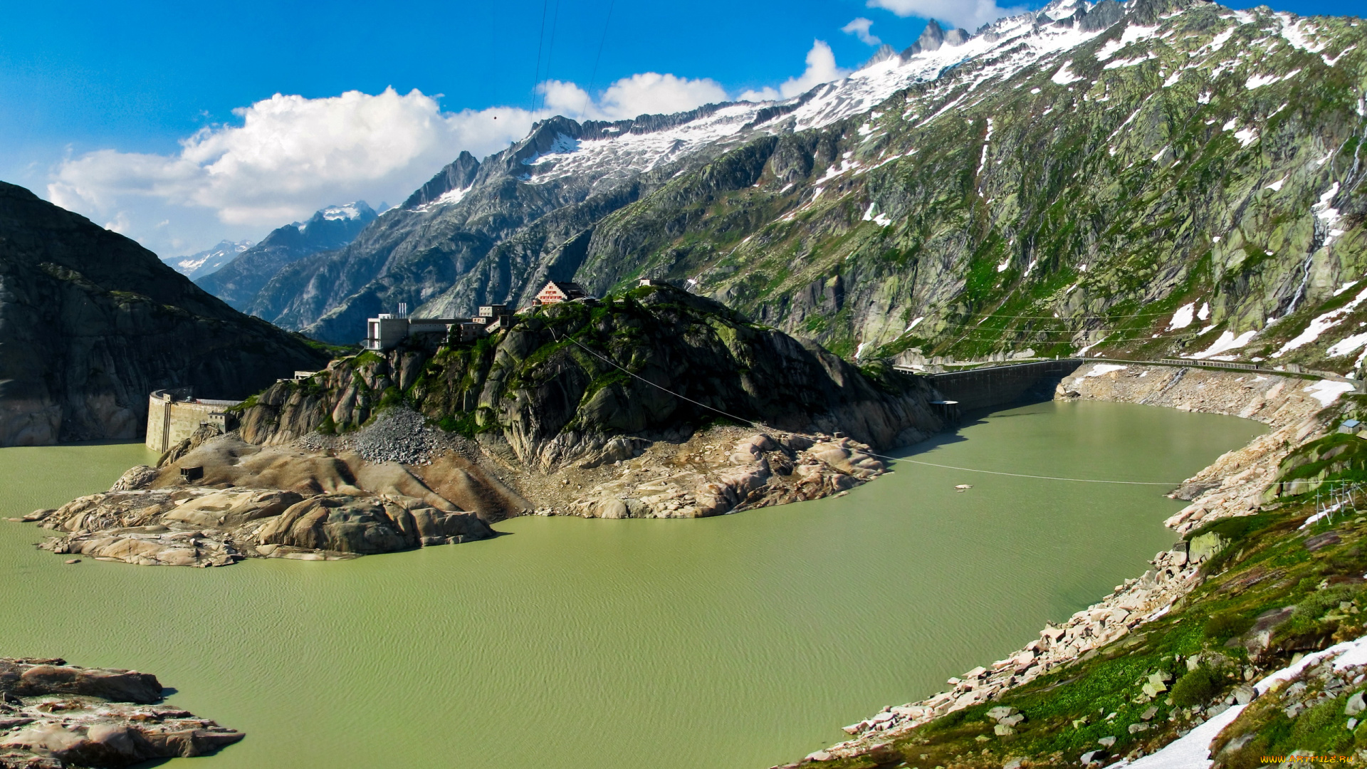 швейцария, берн, гуттаннен, природа, реки, озера, горы, озеро