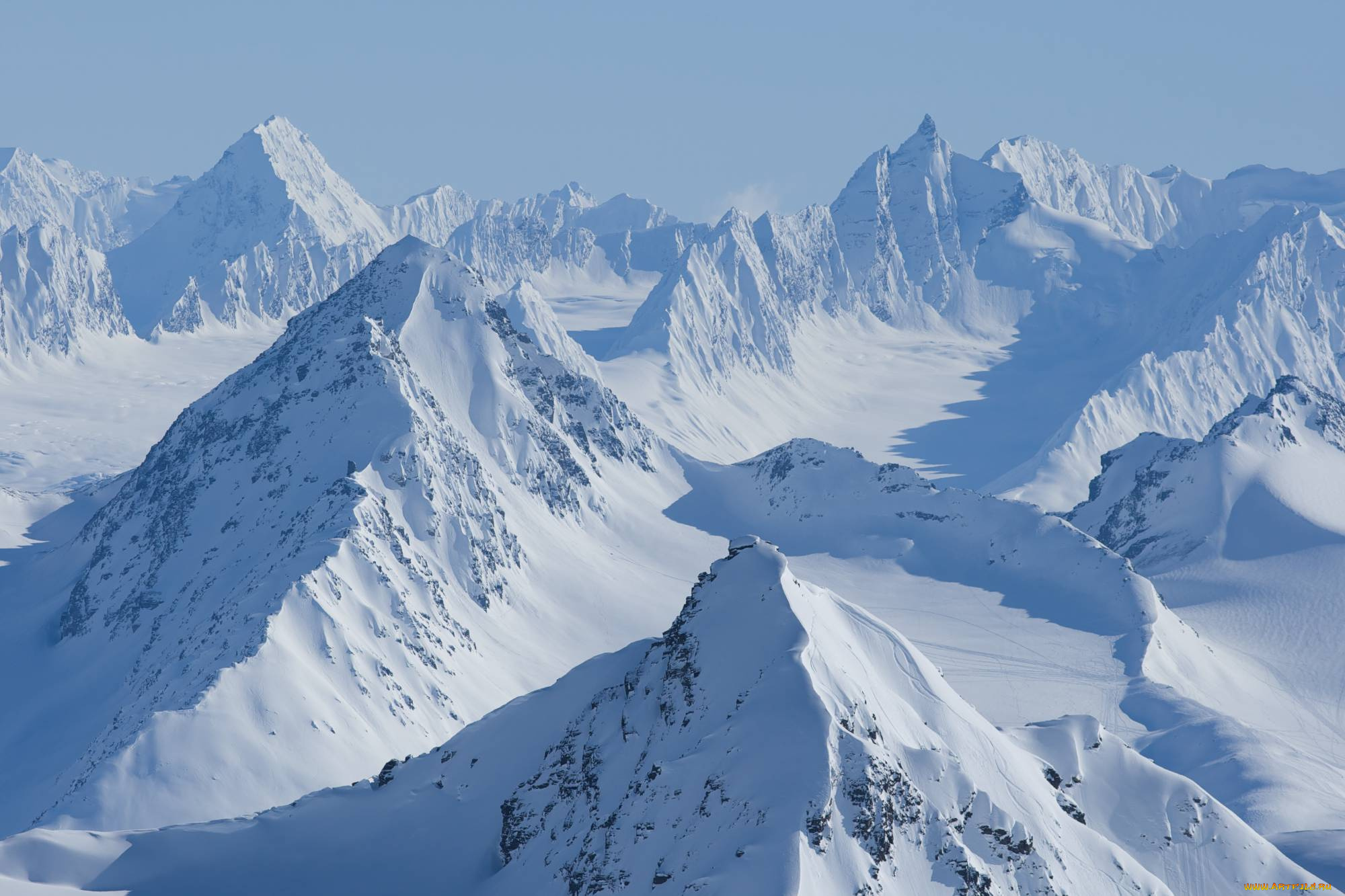 природа, горы, снег