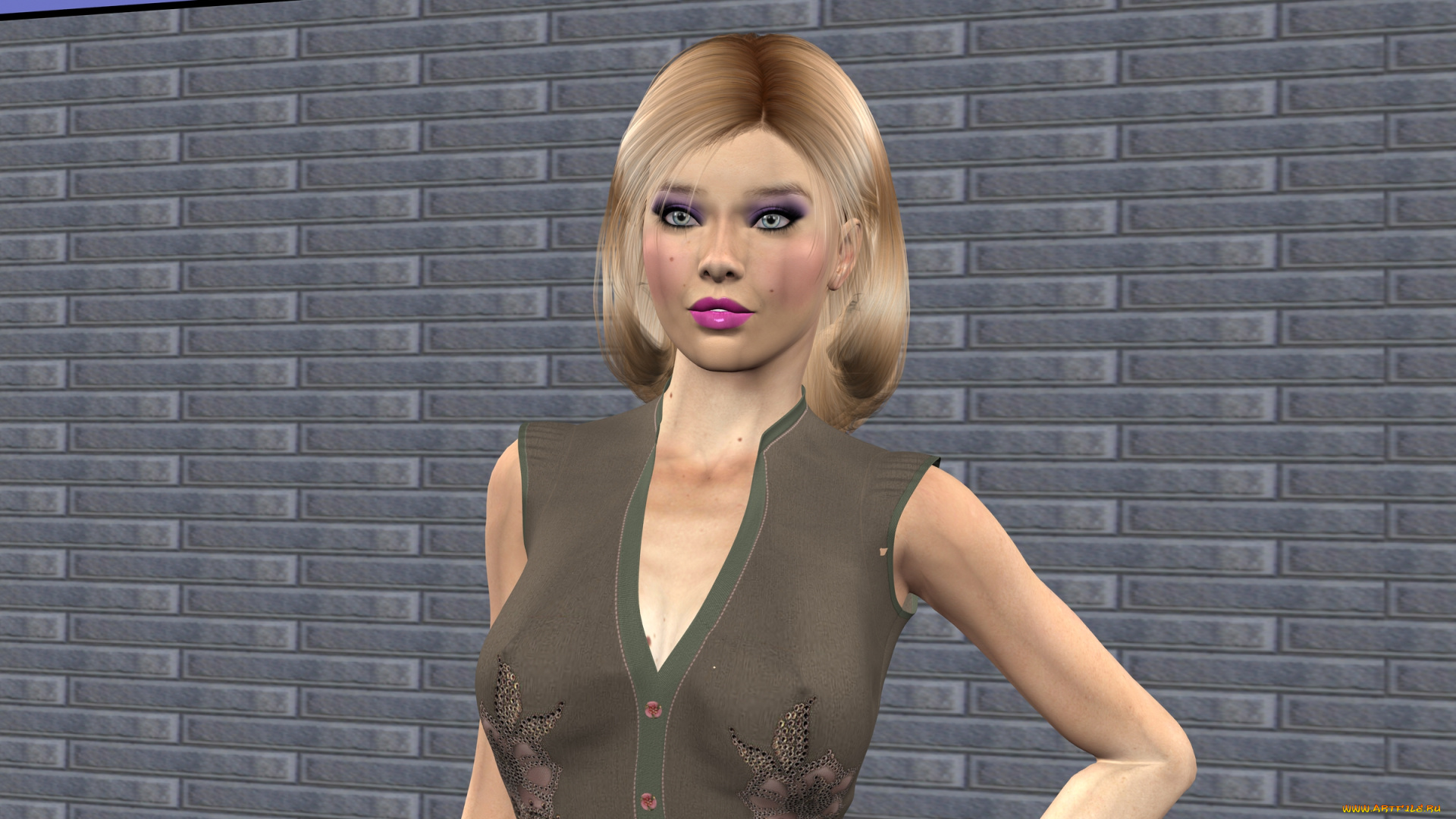 3д, графика, people, , люди, взгляд, девушка