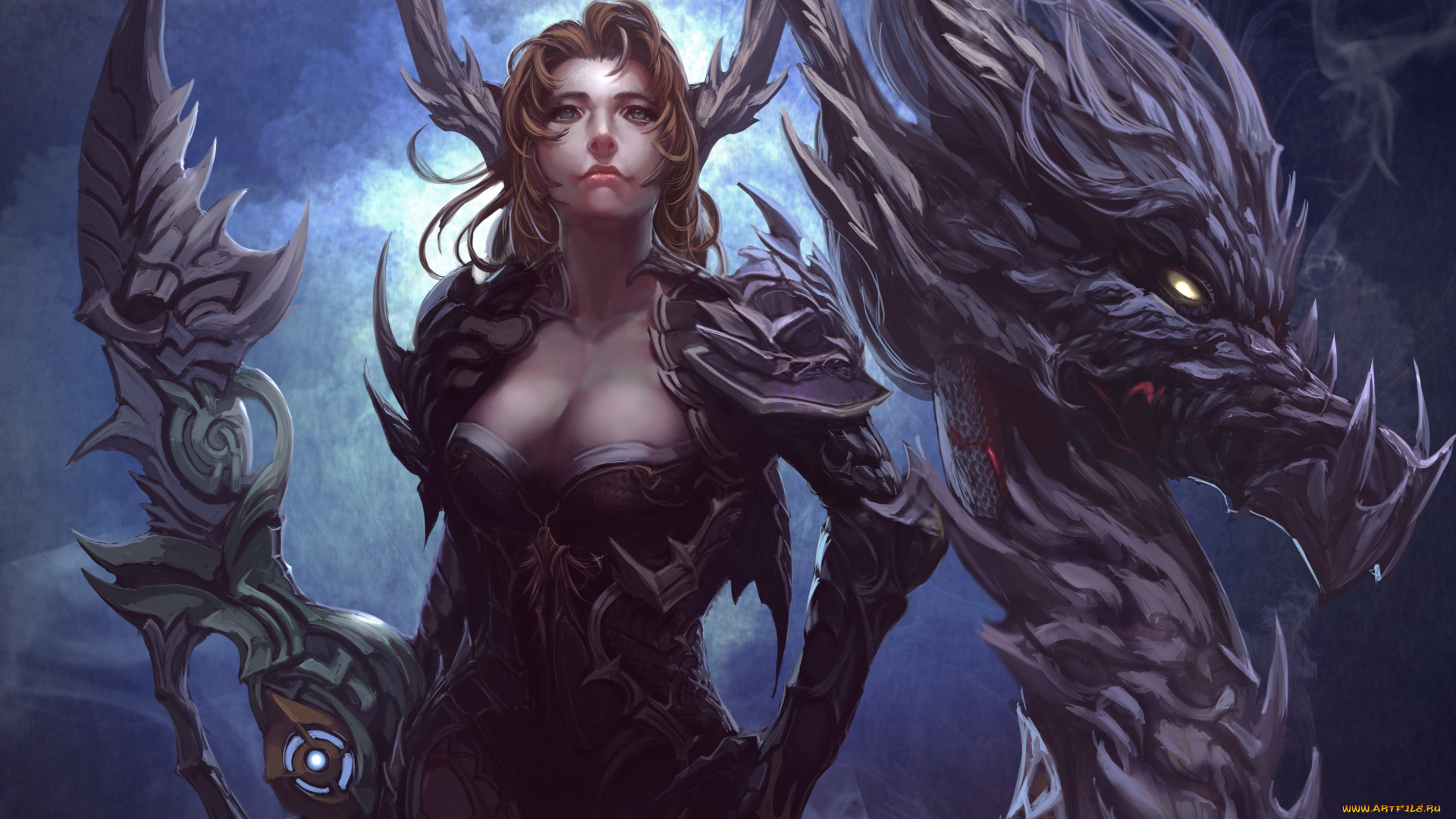 xiao, botong, фэнтези, красавицы, и, чудовища, дракон, девушка, xiao, botong