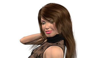 обоя 3д графика, people , люди, взгляд, девушка