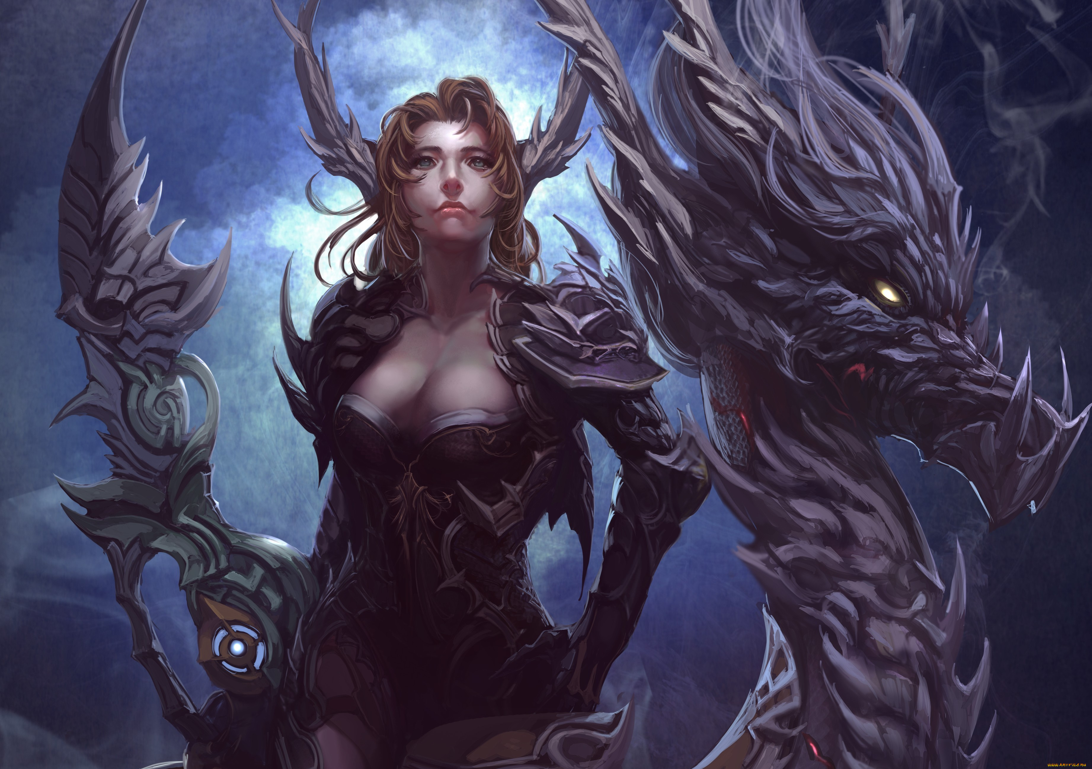 xiao, botong, фэнтези, красавицы, и, чудовища, дракон, девушка, xiao, botong