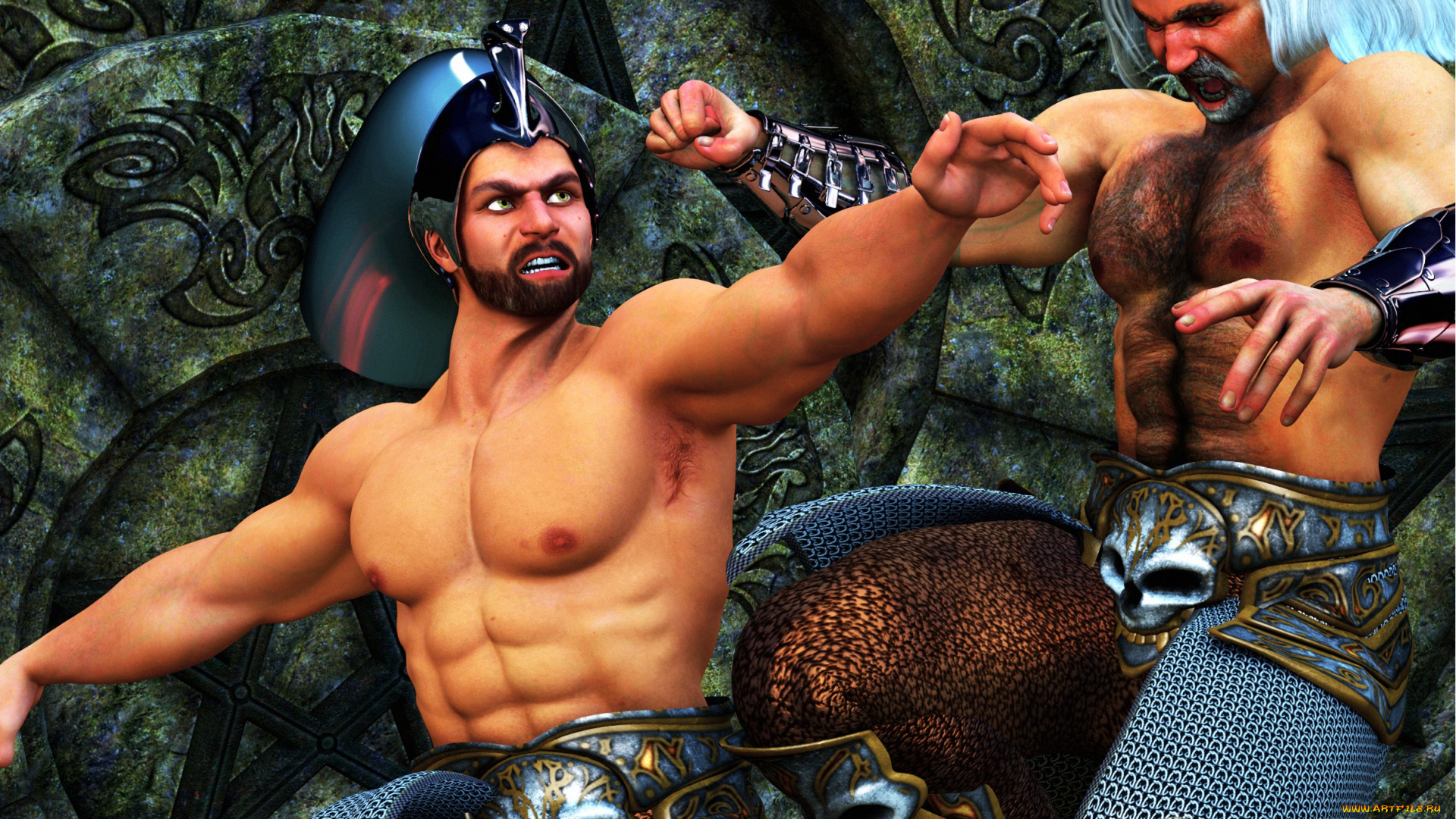 3д, графика, фантазия, , fantasy, бой, мужчины